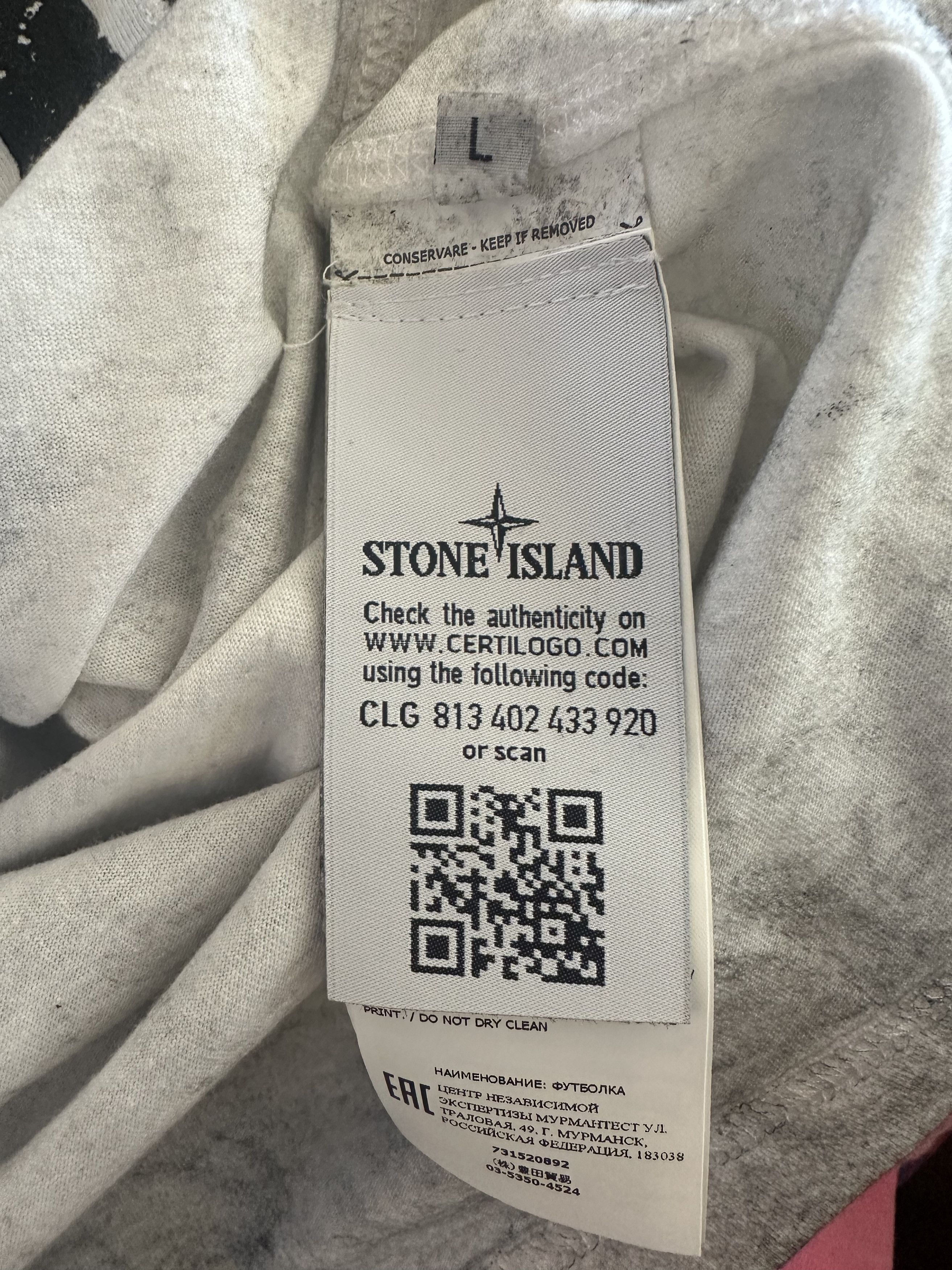 Stone Island Stone Island Dust One Tee - Asphalt Size US L / EU 52-54 / 3 - 8 Thumbnail