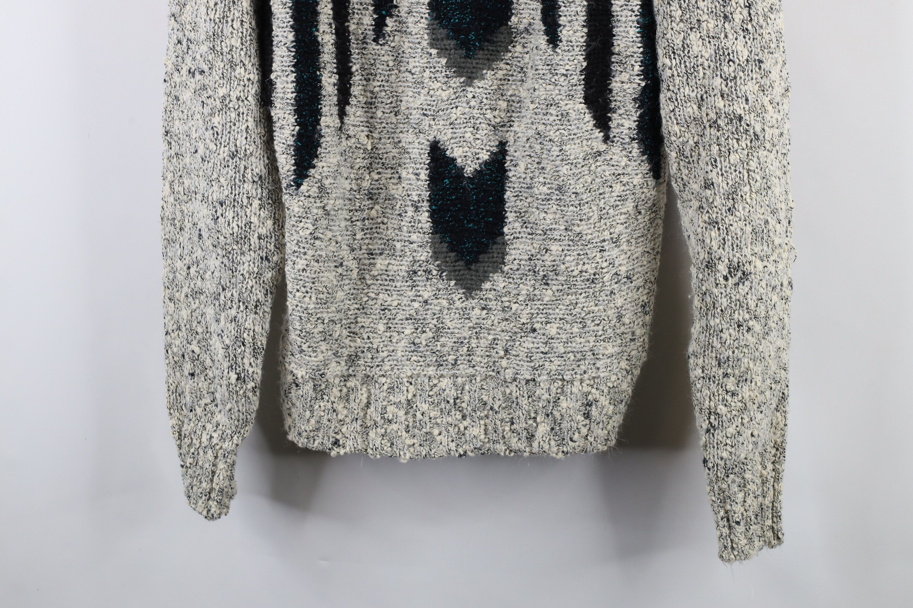 Vintage Vintage 90s Streetwear Chunky Textured Knit Grandpa Sweater Size US L / EU 52-54 / 3 - 3 Thumbnail