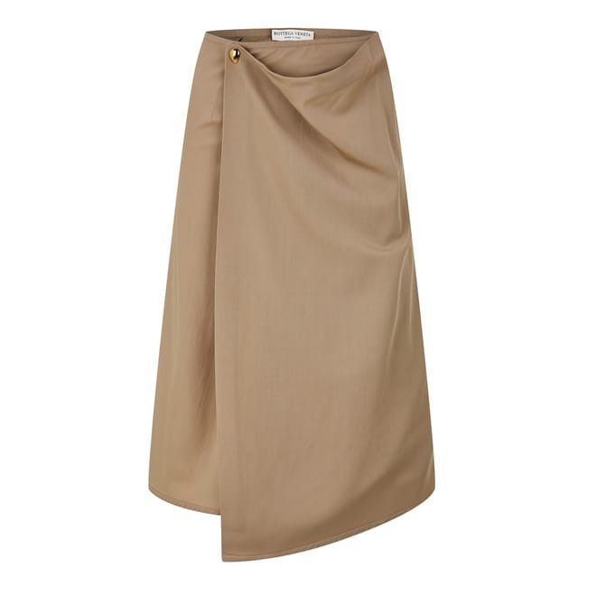 Bottega Veneta Bv Wool Skirt in Cream