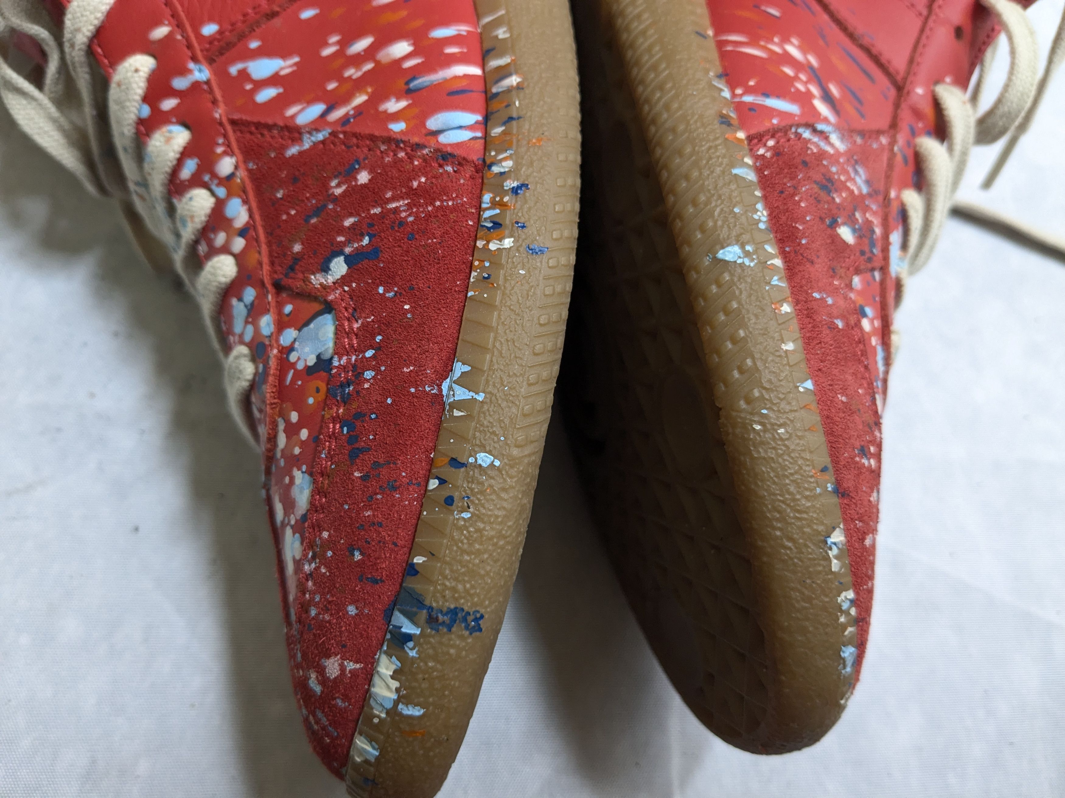 Maison Margiela Maison Margiela Replica GAT Red Paint Splatter 9 42 High Top Size US 9 / EU 42 - 10 Thumbnail