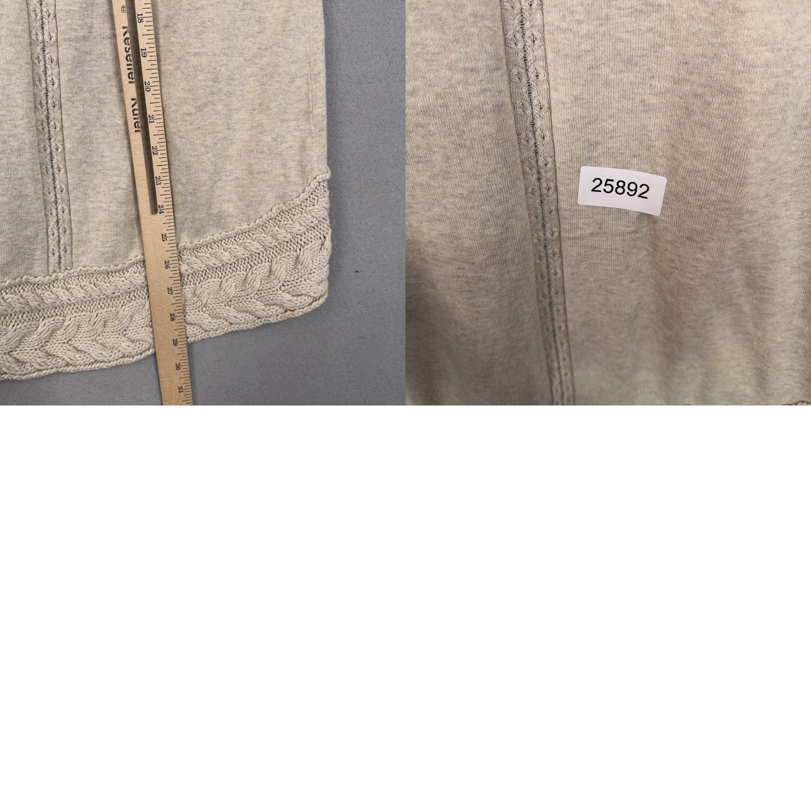 Banana Republic Banana Republic Sweater Vest Womens Medium Beige Collared Cable Knit Open Front Vest Size M / US 6-8 / IT 42-44 - 9 Thumbnail