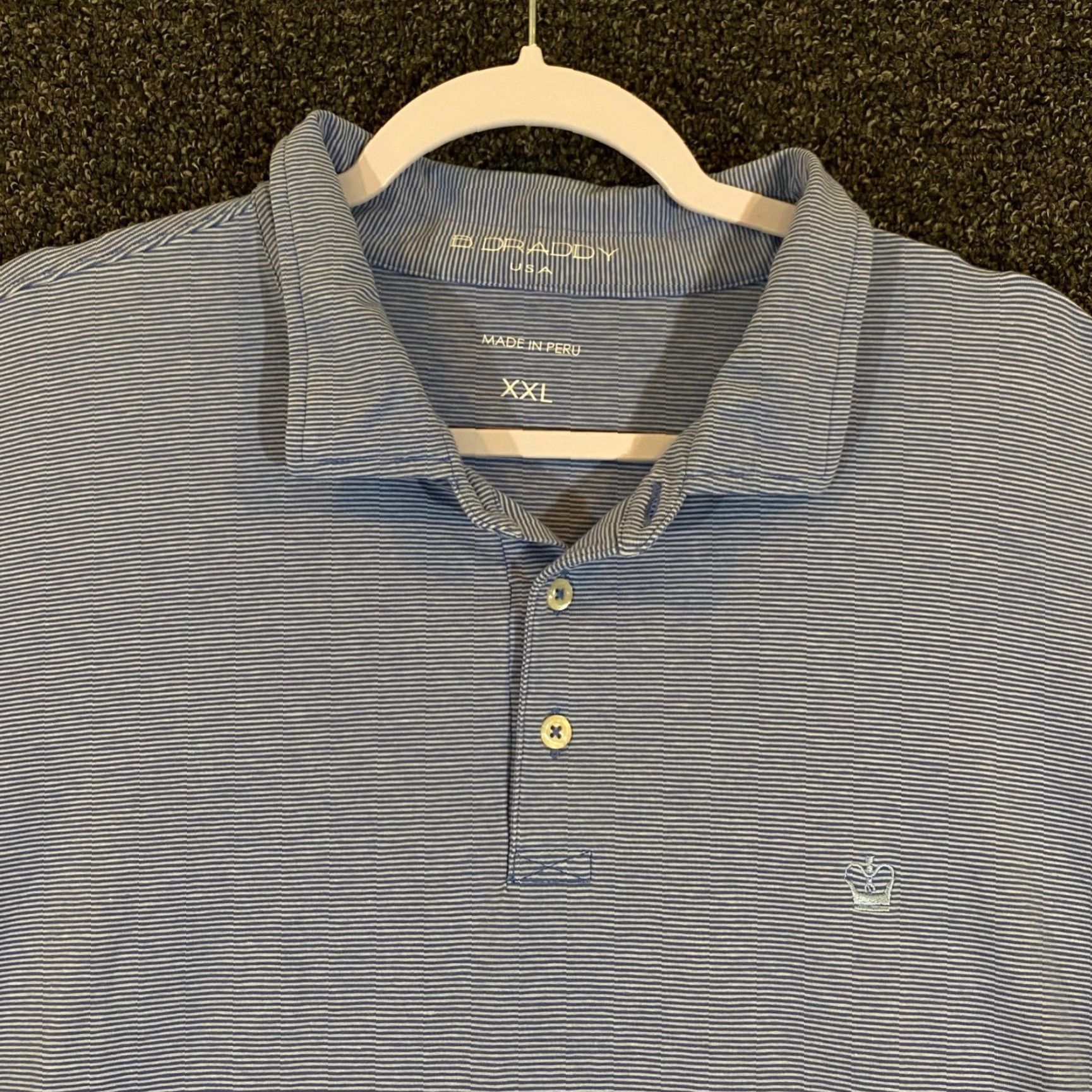 Vintage B Draddy Polo Shirt Mens 2XL Blue White Kings Creek Country Club Golf DE Sport Size US XXL / EU 58 / 5 - 2 Thumbnail
