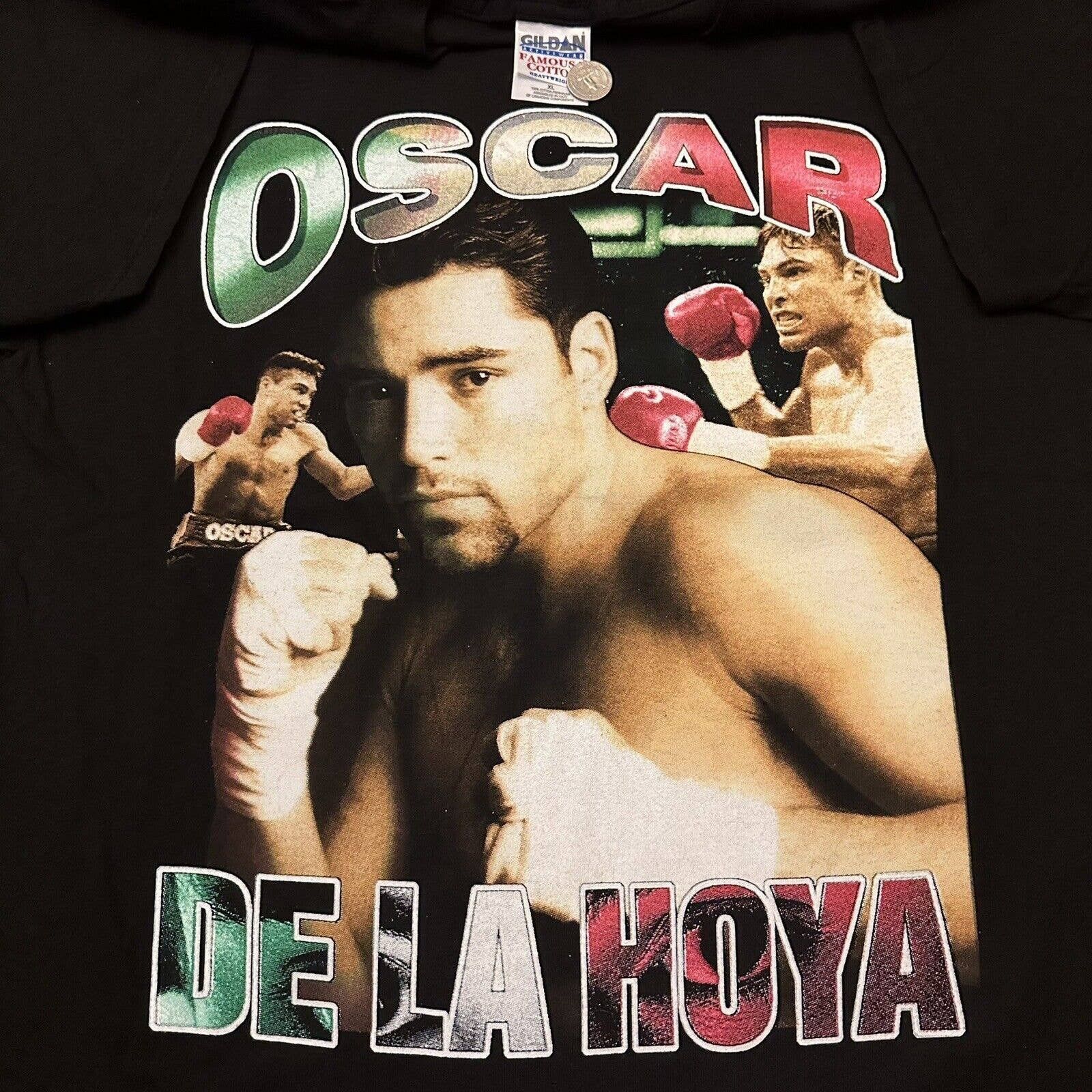 Gildan × Rap Tees × Vintage NWOT Vintage 90s Oscar De La Hoya Boxing Rap Tee T-Shirt NEW Size US XL / EU 56 / 4 - 1 Thumbnail