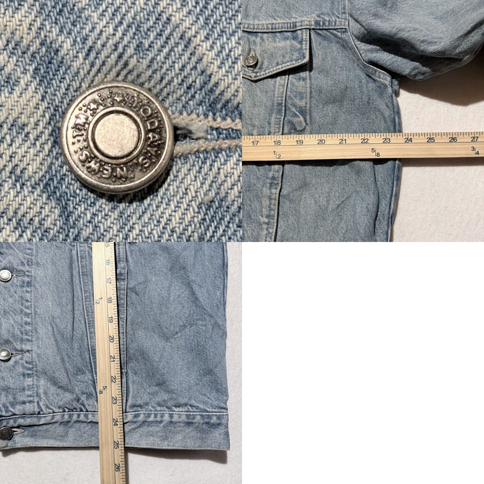 Etro Vintage Today's News Trucker Jacket Men Blue Light Wash Denim Retro Classic Jacket Size US L / EU 52-54 / 3 - 9 Thumbnail