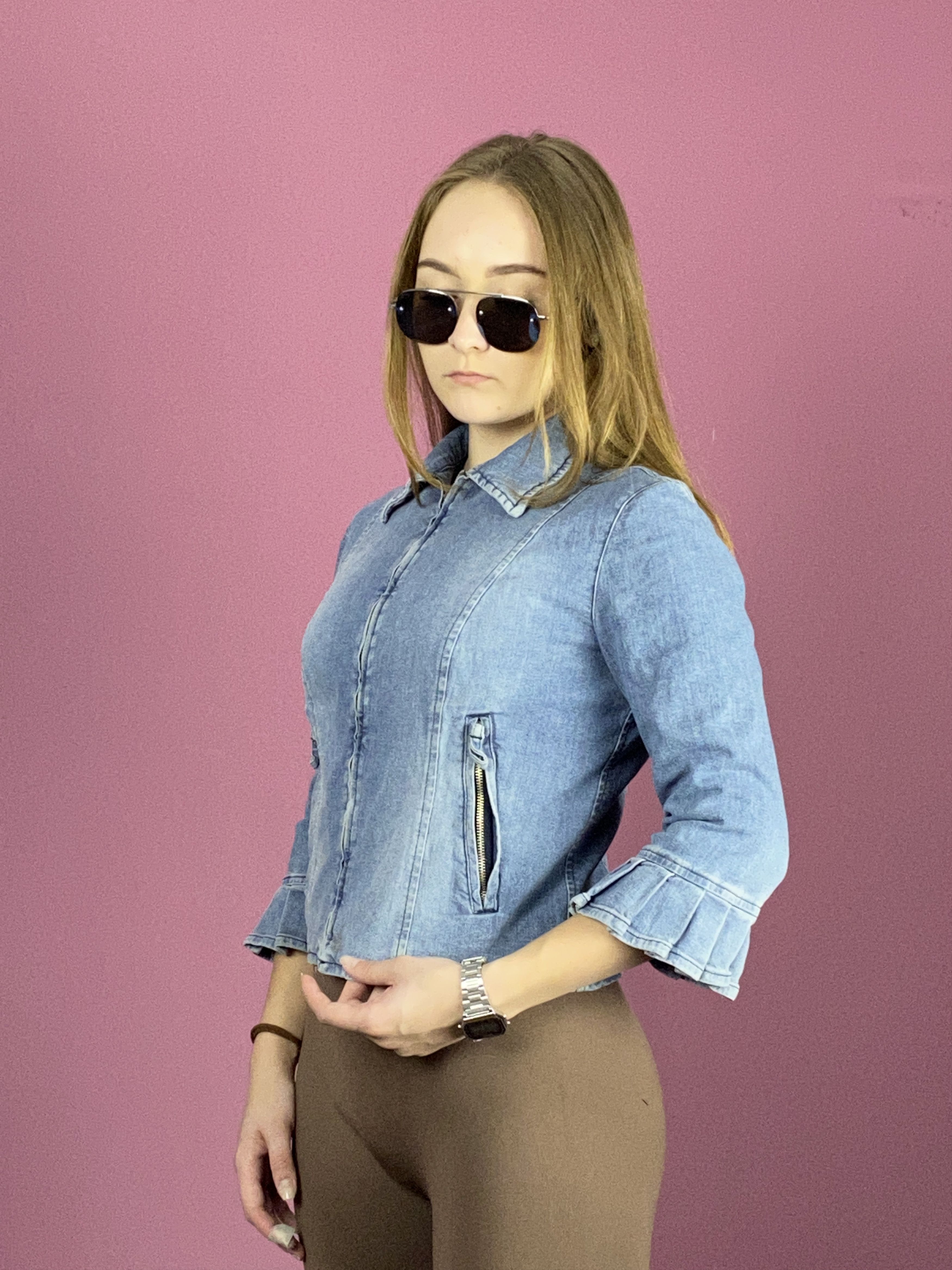 Moschino Moschino Jeans Vintage Women's Jean Jacket - Size US 8 / M Size M / US 6-8 / IT 42-44 - 2 Thumbnail