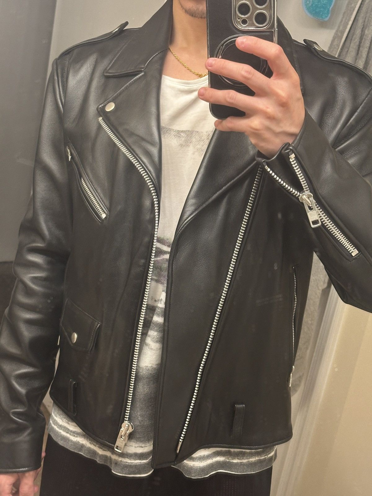 Falcon Garments Falcon Garments Lambskin Leather Biker Moto Jacket Black 36 Size US S / EU 44-46 / 1 - 4 Thumbnail