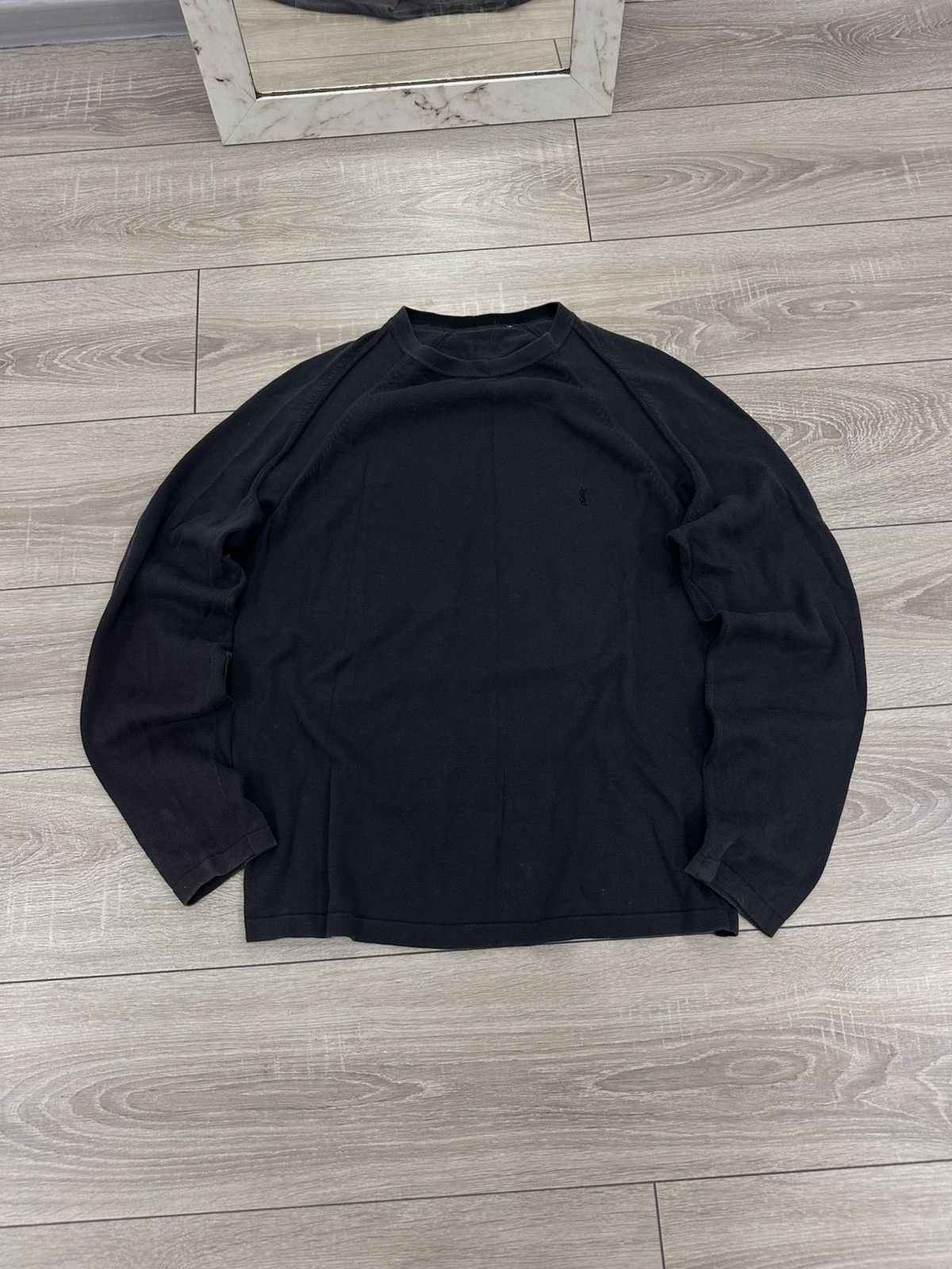 Yves Saint Laurent Yves Saint Laurent Vintage Black Sweater Luxury Style Size US L / EU 52-54 / 3 - 2 Thumbnail