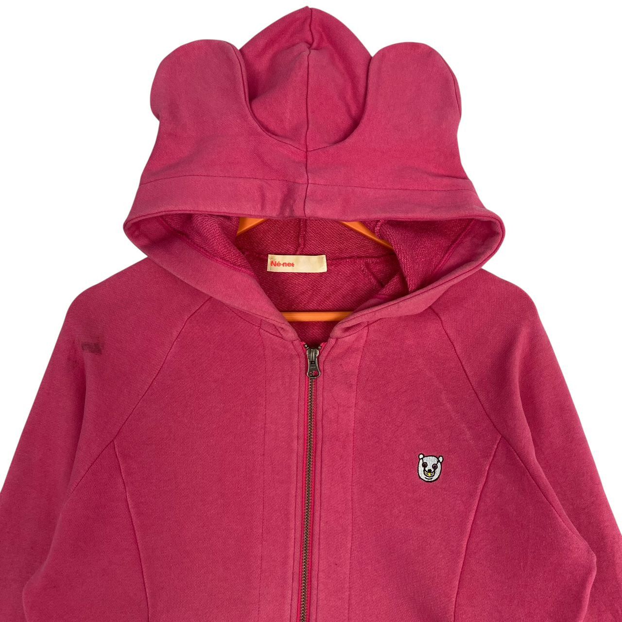 Ne-Net Vintage Né-net Bear Ears Zip Up Hoodie Pink Harajuku Style Size M / US 6-8 / IT 42-44 - 5 Thumbnail