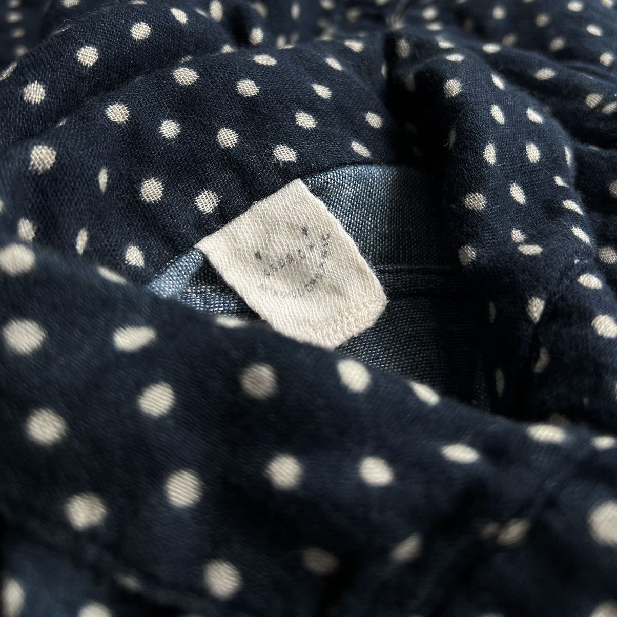 45rpm × Japanese Brand 45RPM POLKA-DOT INDIGO DRESS SHIRT Size M / US 6-8 / IT 42-44 - 7 Thumbnail
