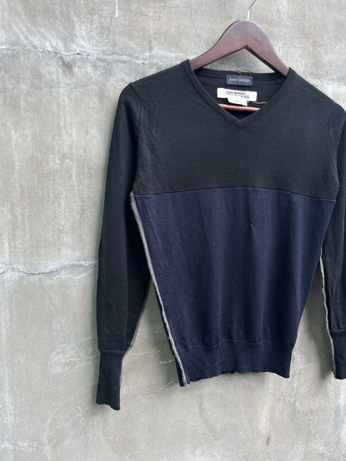 Junya Watanabe John Smedley AW10 Reverse Overlock Wool Sweater Size US S / EU 44-46 / 1 - 2 Thumbnail