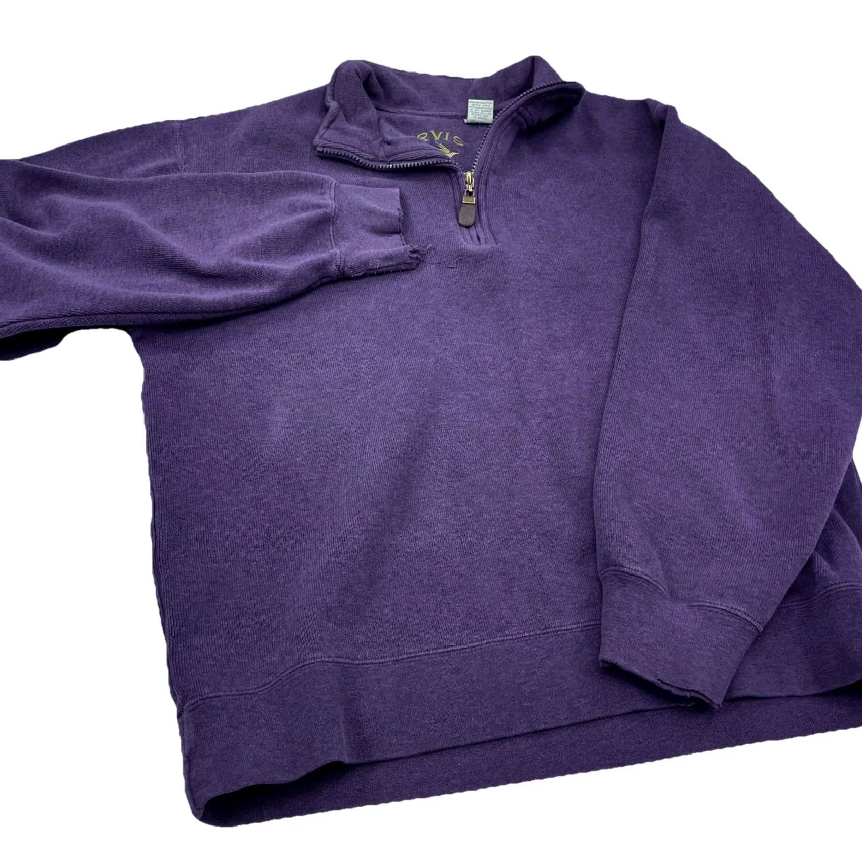 Orvis Orvis Men Medium Purple Pull Over Sweater Quarter Zip Fly Fishing * Size US M / EU 48-50 / 2 - 7 Thumbnail