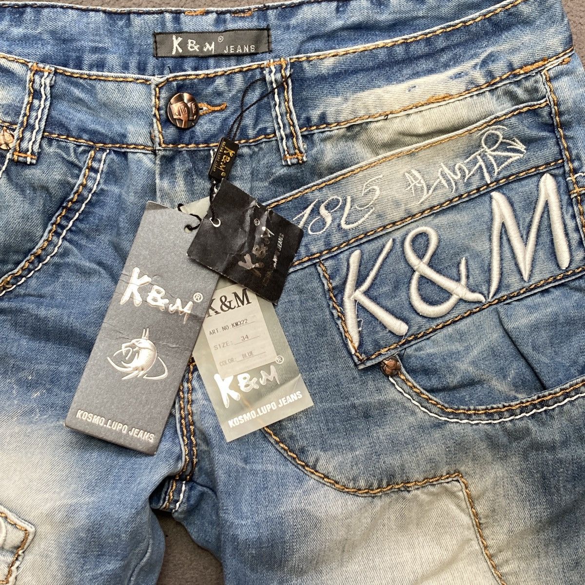 Japanese Brand × Vintage Kosmo Lupo opium avant garde vintage jeans Size US 34 / EU 50 - 4 Thumbnail
