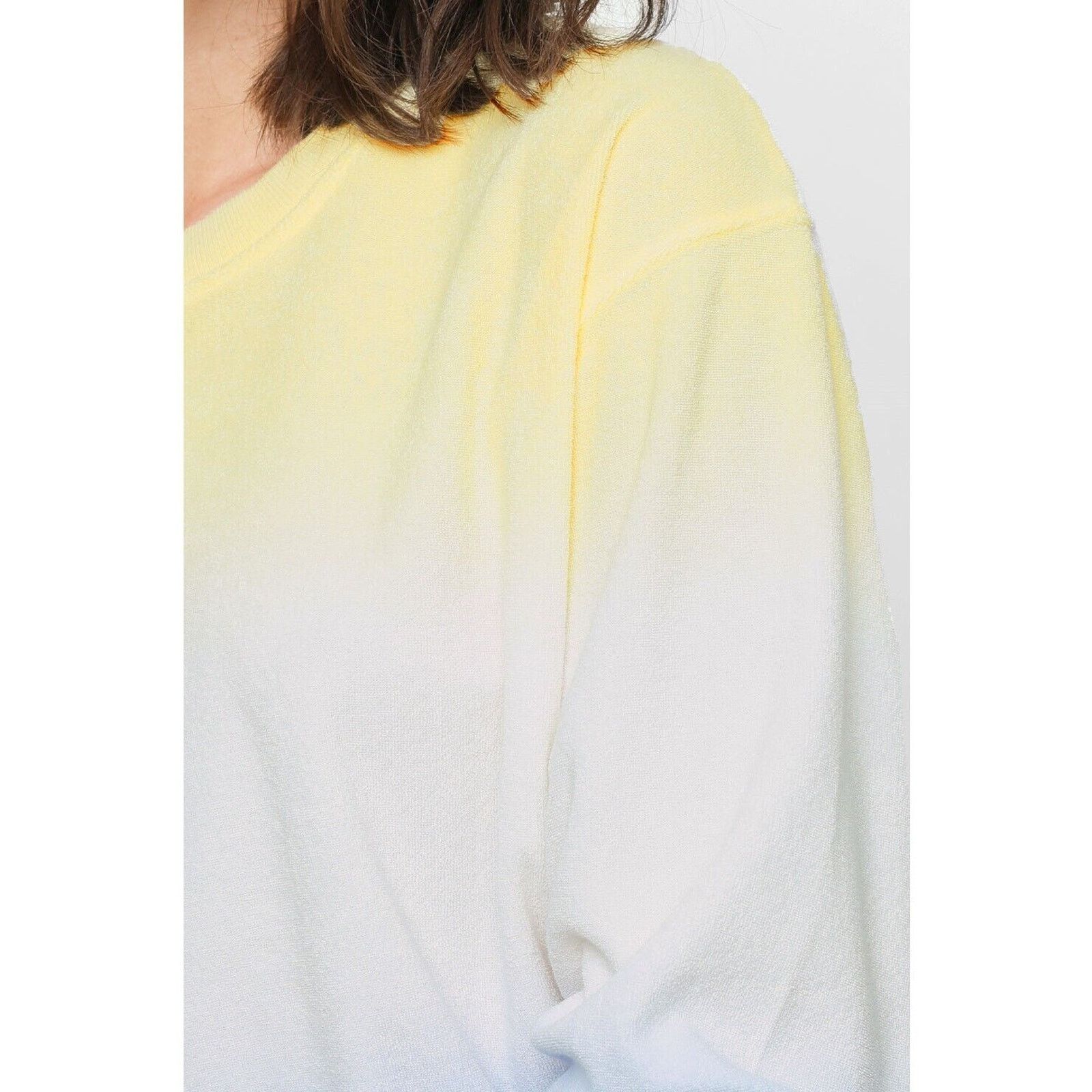 Rails Women Blue Dip Dye Terry Relaxed Sweatshirt Size XXL