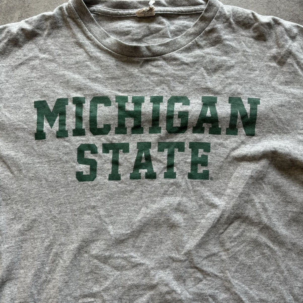 Delta Vintage gray michigan state msu spellout long sleeve shirt Size US S / EU 44-46 / 1 - 4 Thumbnail