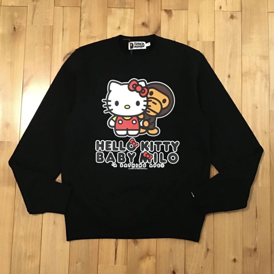 Bape BAPE × SANRIO Hello Kitty & Milo Sweat shirt a bathing ape Size US M / EU 48-50 / 2 - 1 Thumbnail