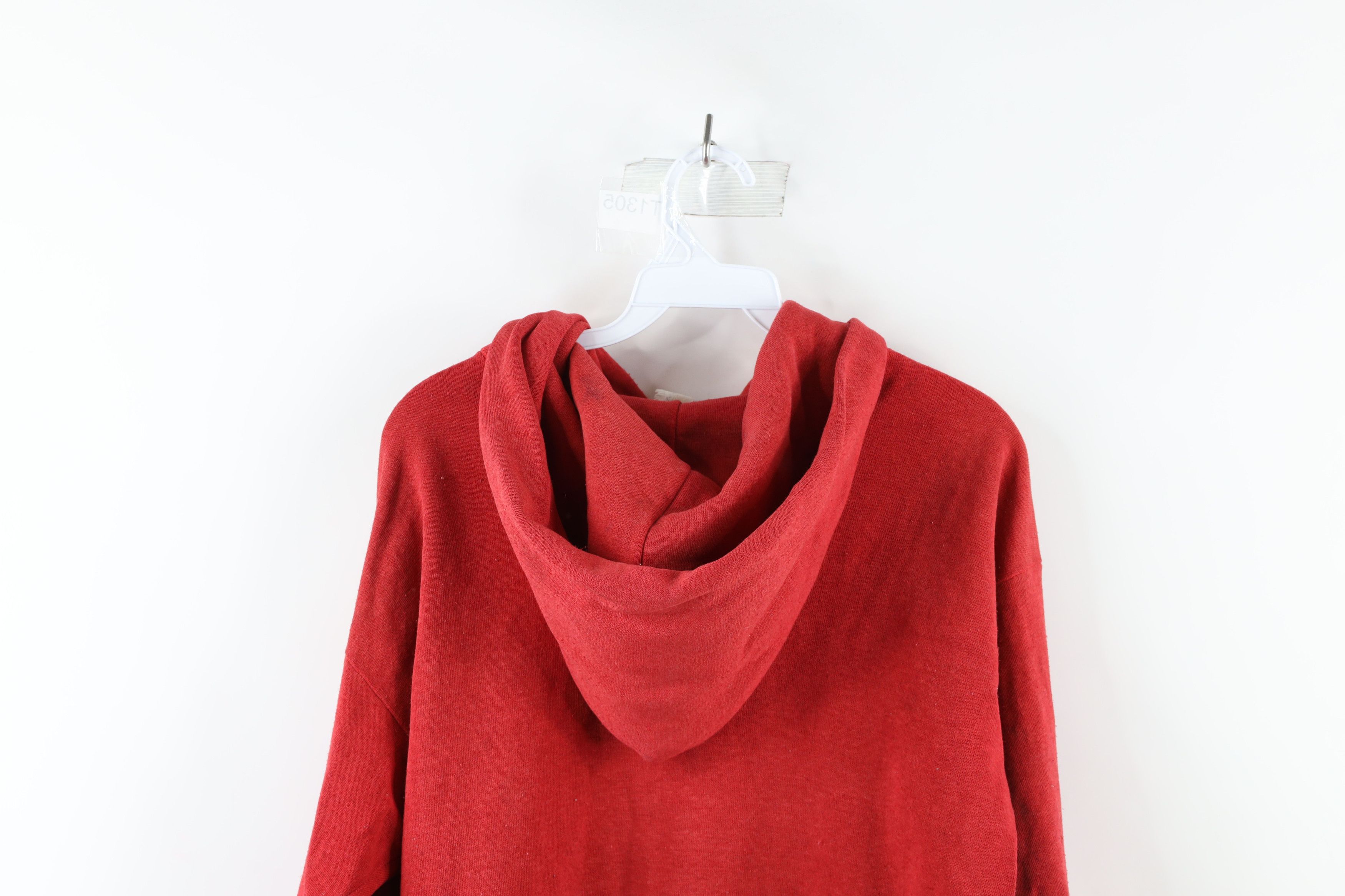 Vintage Vintage 70s Streetwear Full Zip Hoodie Sweatshirt Red USA Size US L / EU 52-54 / 3 - 14 Thumbnail