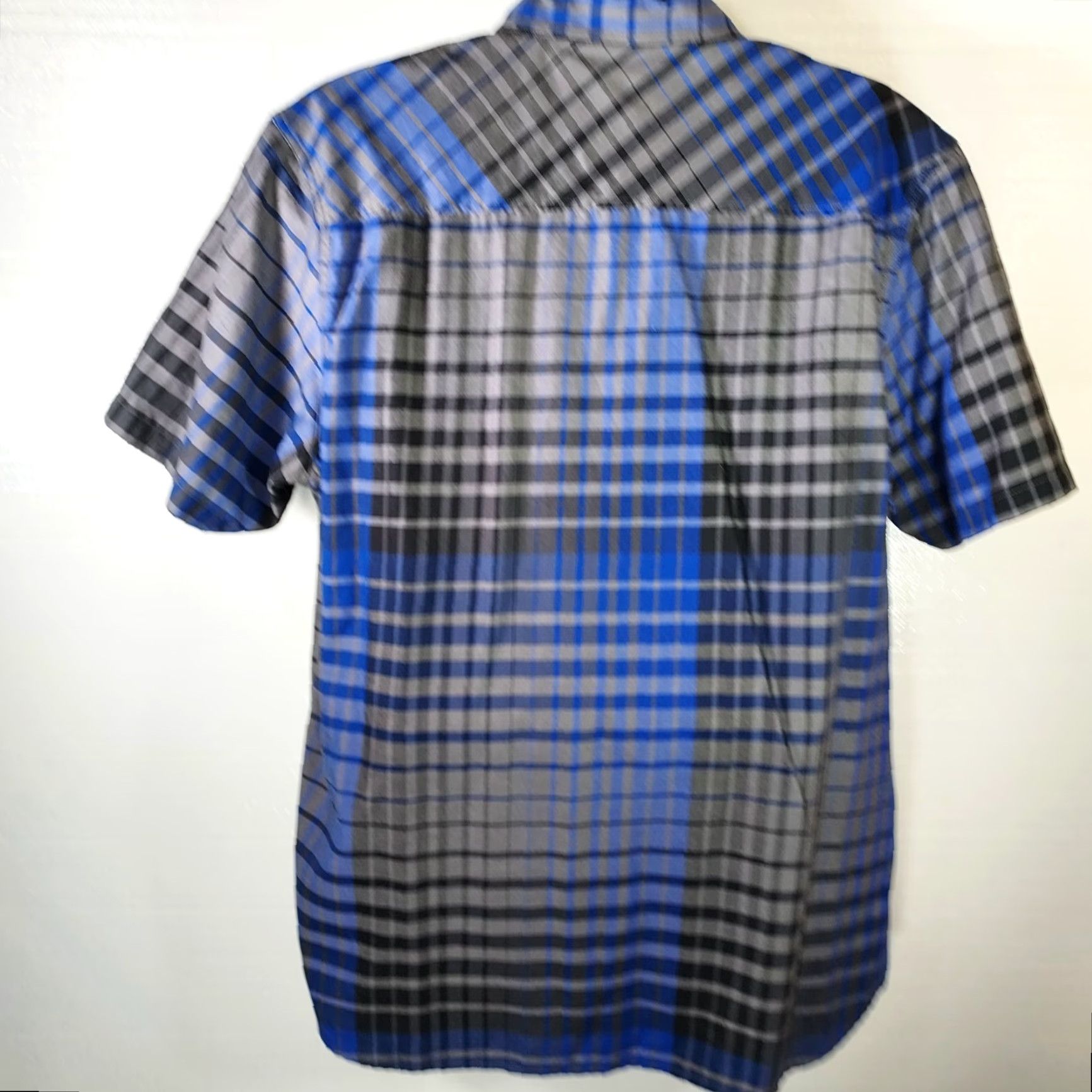 Oakley Oakley Striped Shirt Mens XXL Short Sleeve Button-Down Grey/Black/Blue Plaid Cotton Polyester Knit Pocket Embroidered Casual Rock Size US XXL / EU 58 / 5 - 2 Thumbnail