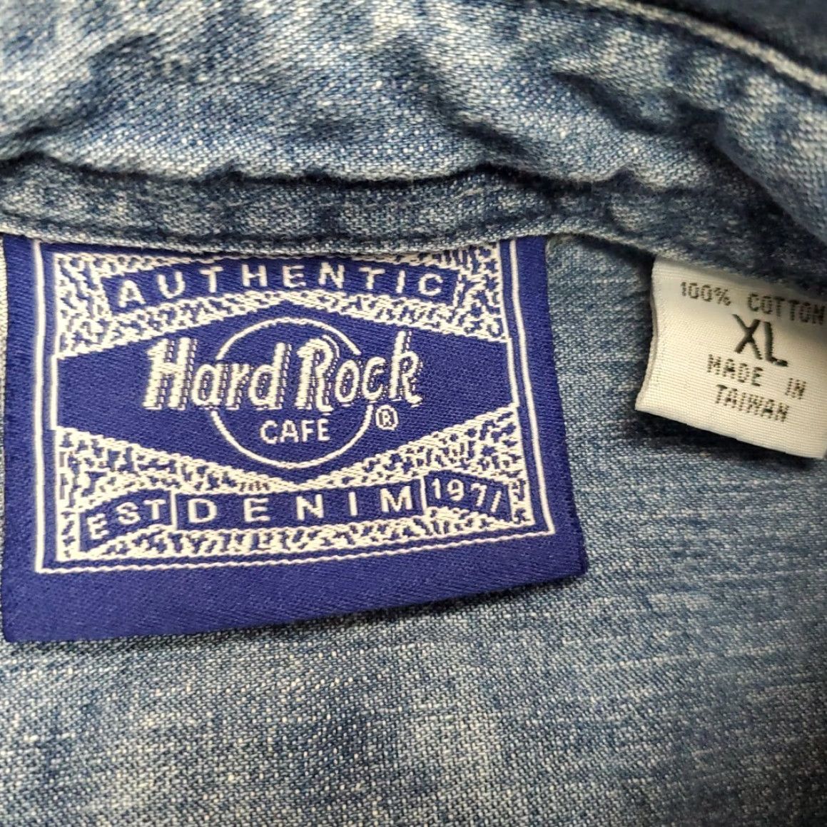 Hard Rock Cafe VINTAGE Hard Rock Cafe Shirt Mens XL Blue Denim Kuala Lumpur 90s Y2K Classic Size US XL / EU 56 / 4 - 5 Thumbnail