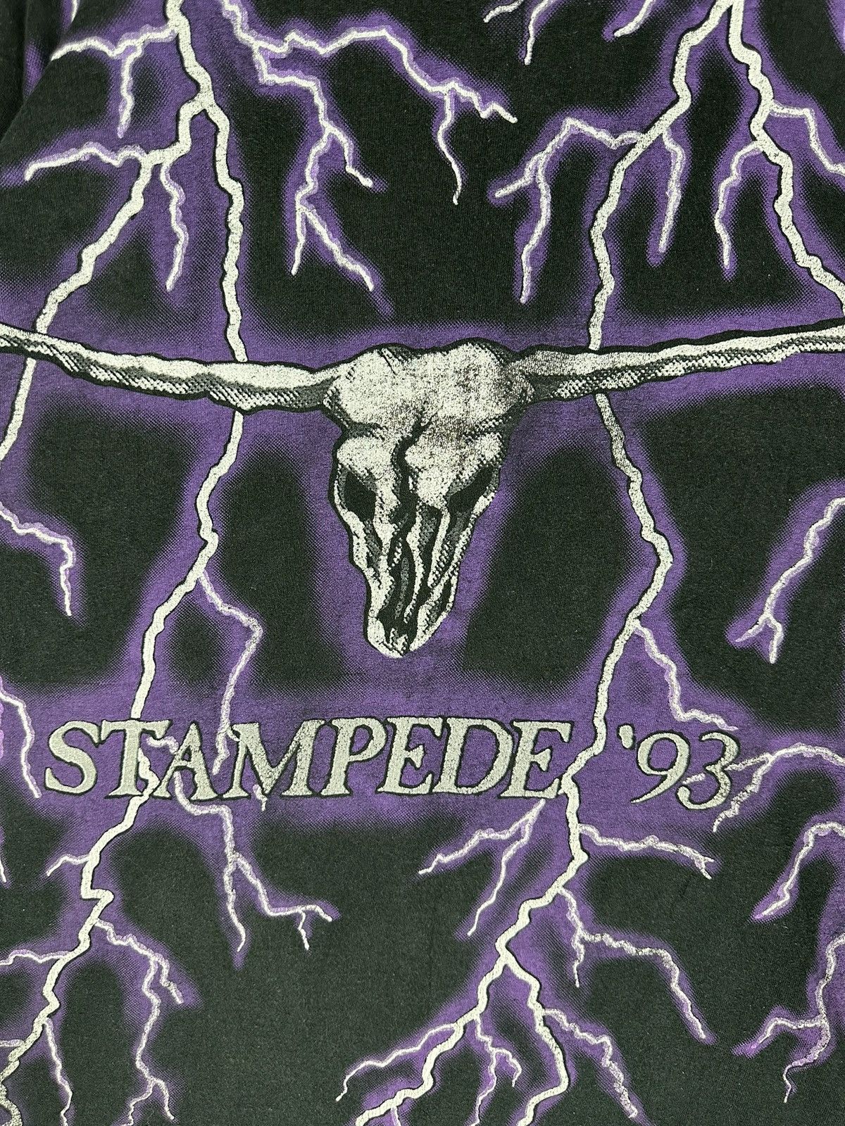 Band Tees × Vintage Vintage 90s Brooks And Dunn All Over Print Lightning Tee Size US XL / EU 56 / 4 - 8 Thumbnail