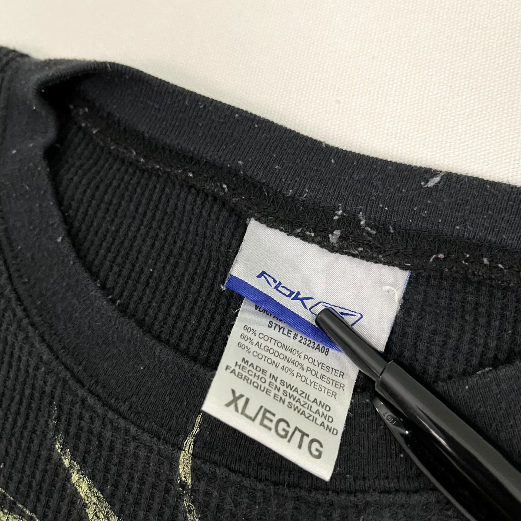 Reebok VINTAGE Philadelphia Eagles Shirt Mens XL Black Thermal Waffle Knit Graphic Reebok Size US XL / EU 56 / 4 - 3 Thumbnail