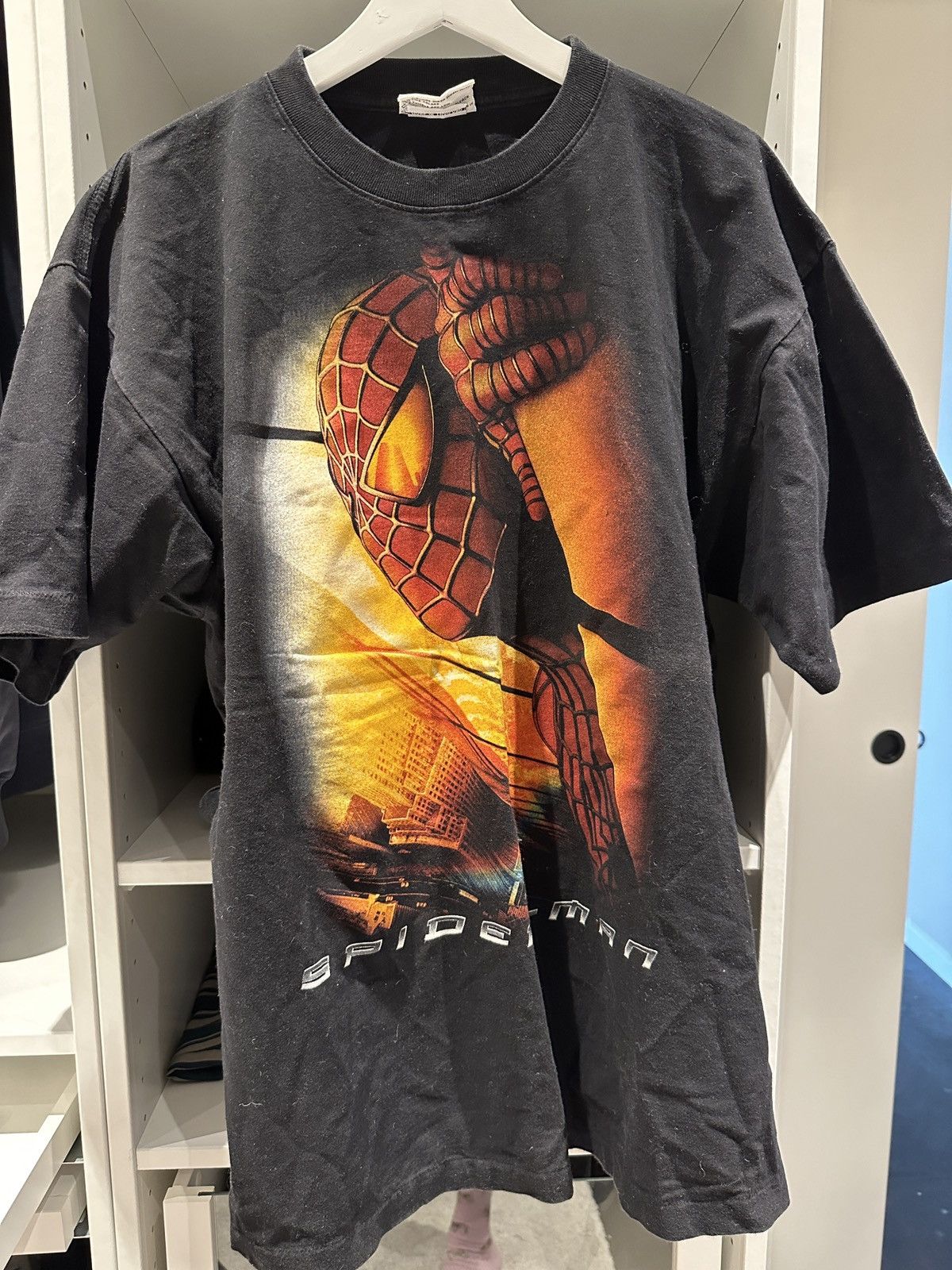 image of Movie x Vintage Spider-Man in Black, Men's (Size XL)