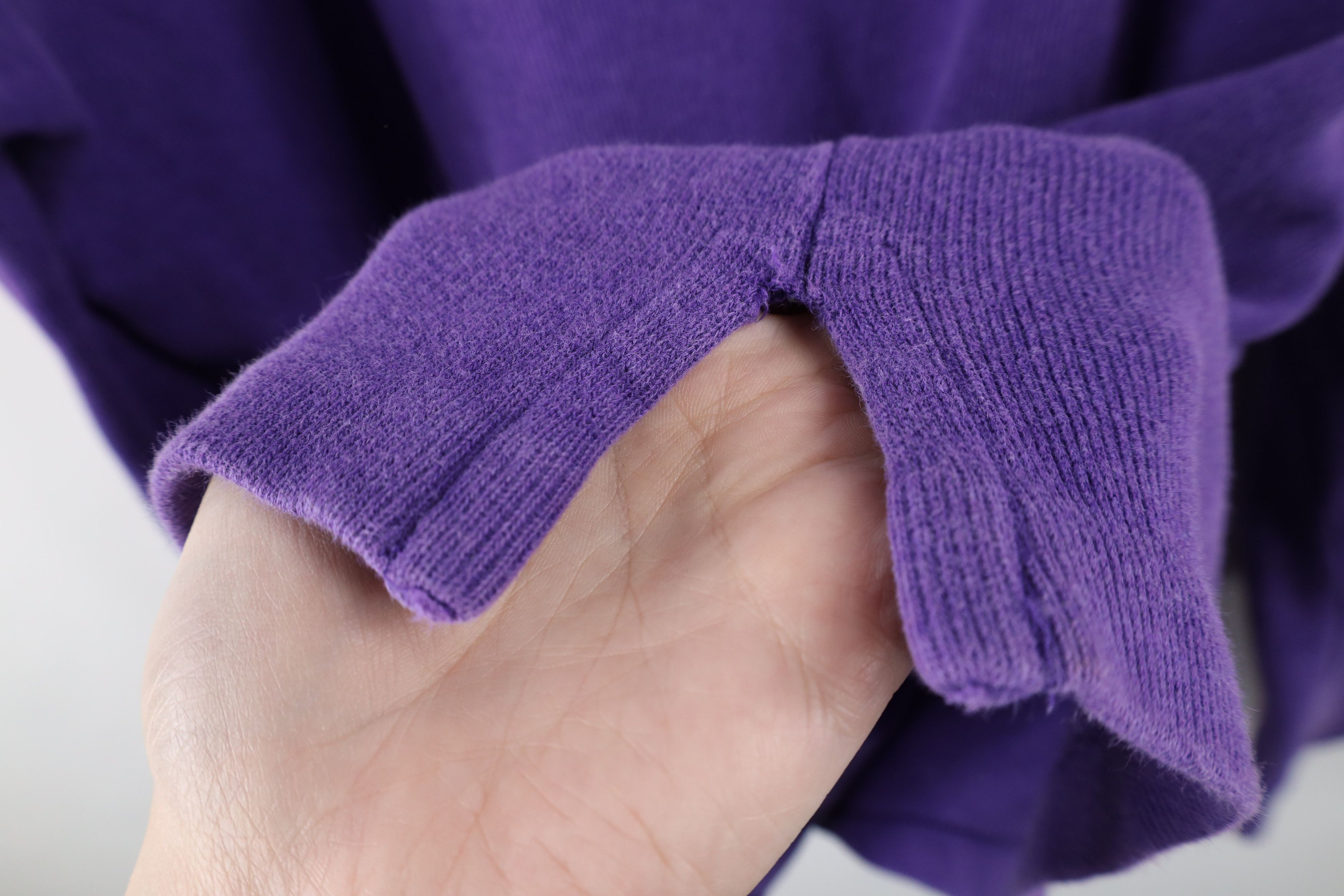 Ralph Lauren Vintage 90s Ralph Lauren Ribbed Knit Half Zip Sweater Purple Size US L / EU 52-54 / 3 - 7 Thumbnail