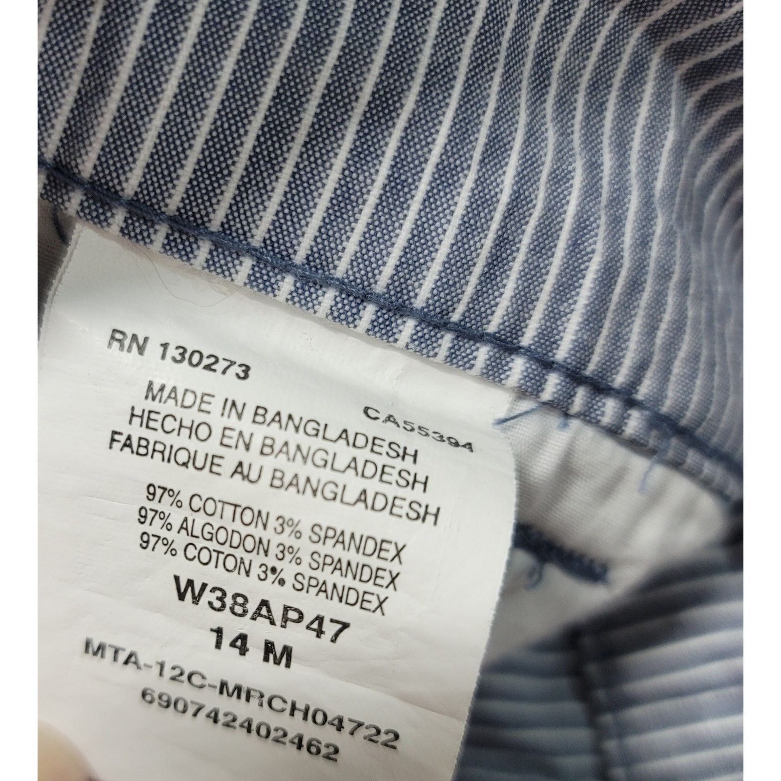 Other Riders By Lee Blue White Striped Cropped Pants 14M Size 36" / US 14 / IT 50 - 4 Thumbnail
