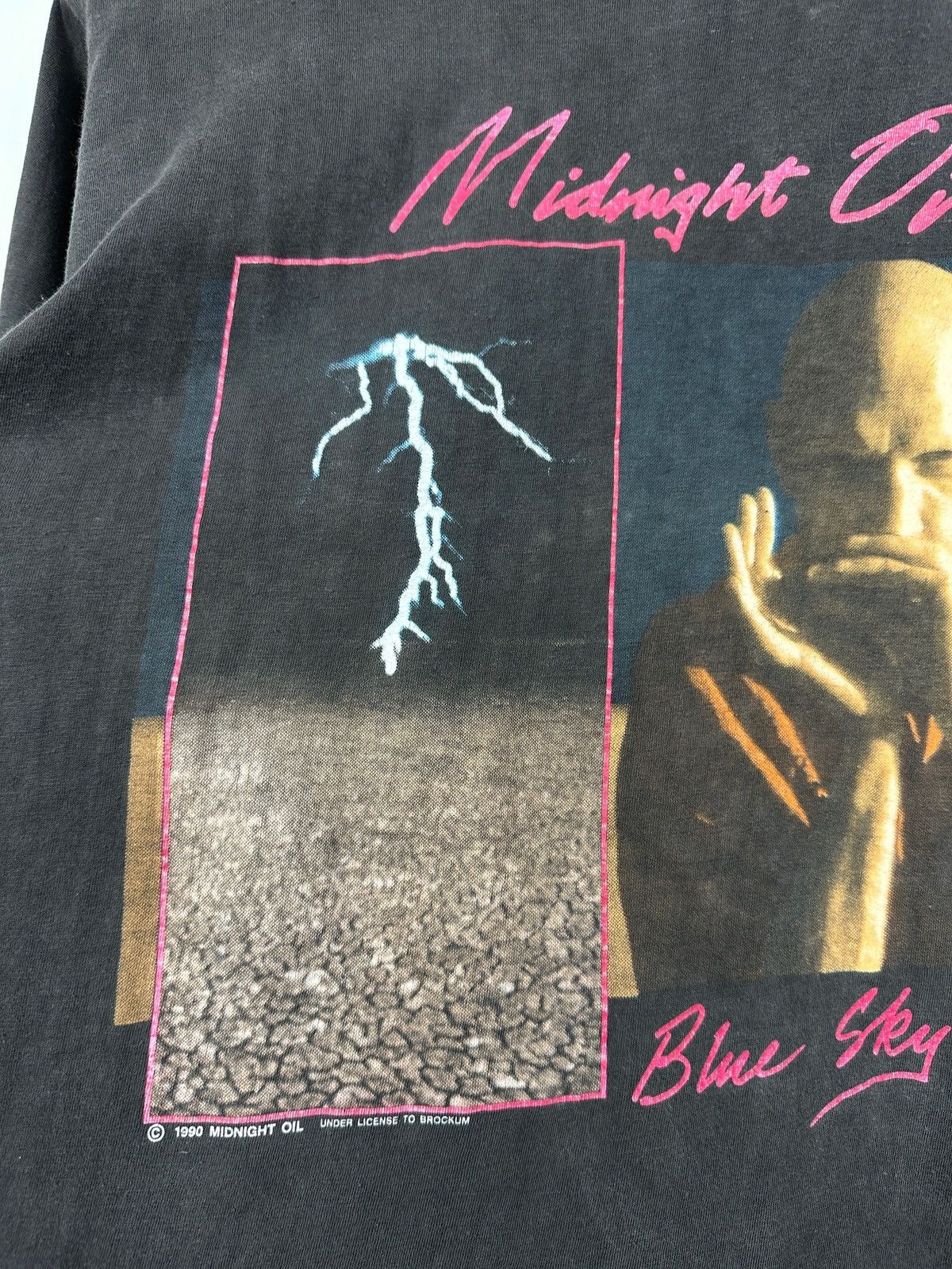 Band Tees 1990 Vintage Midnight Oil Blue Sky Mining Tour Shirt Size US M / EU 48-50 / 2 - 11 Thumbnail