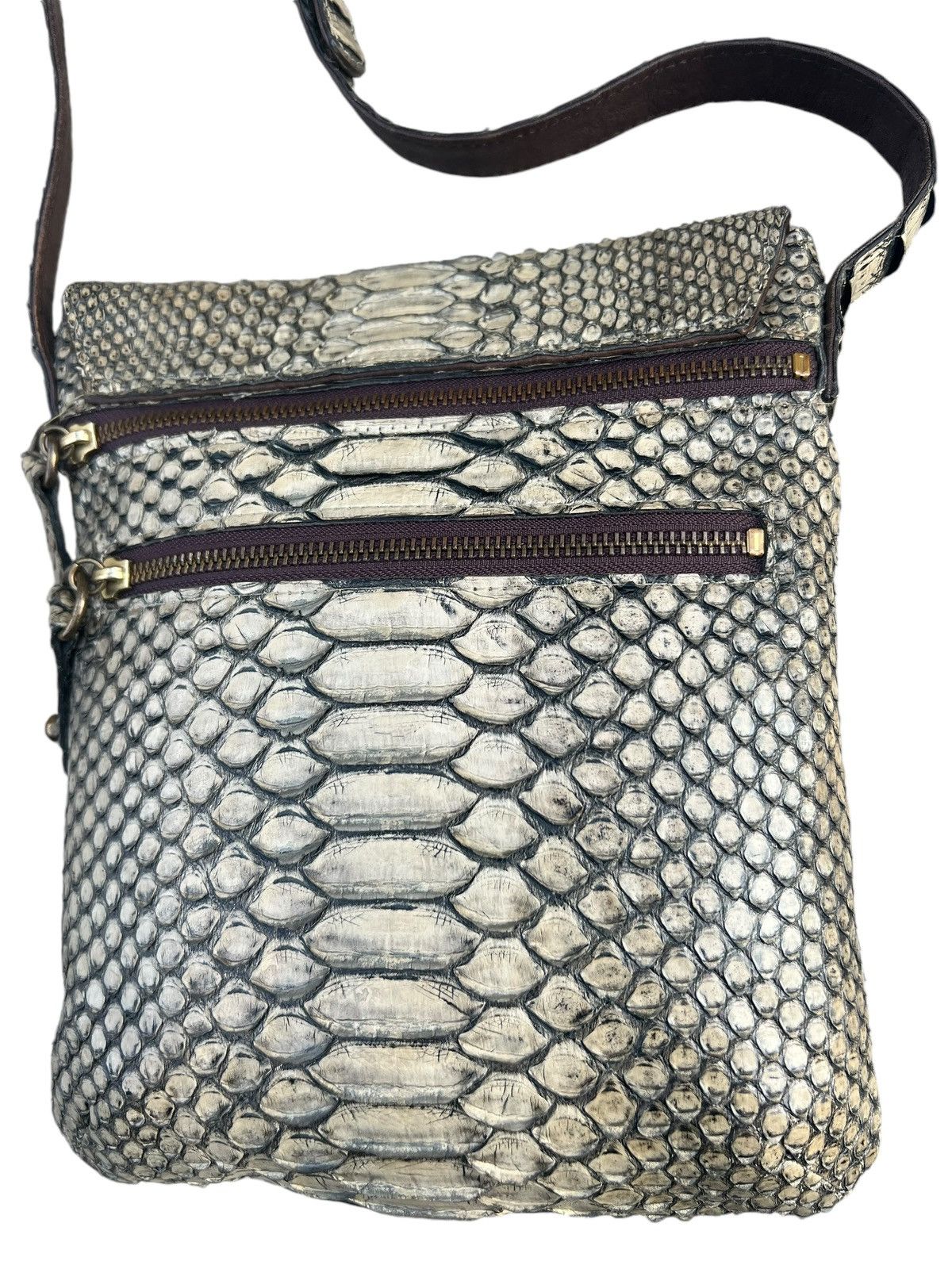 Leather Vintage Vin Donn Japan Python Snake Skin Leather Bag Sling Size ONE SIZE - 12 Thumbnail