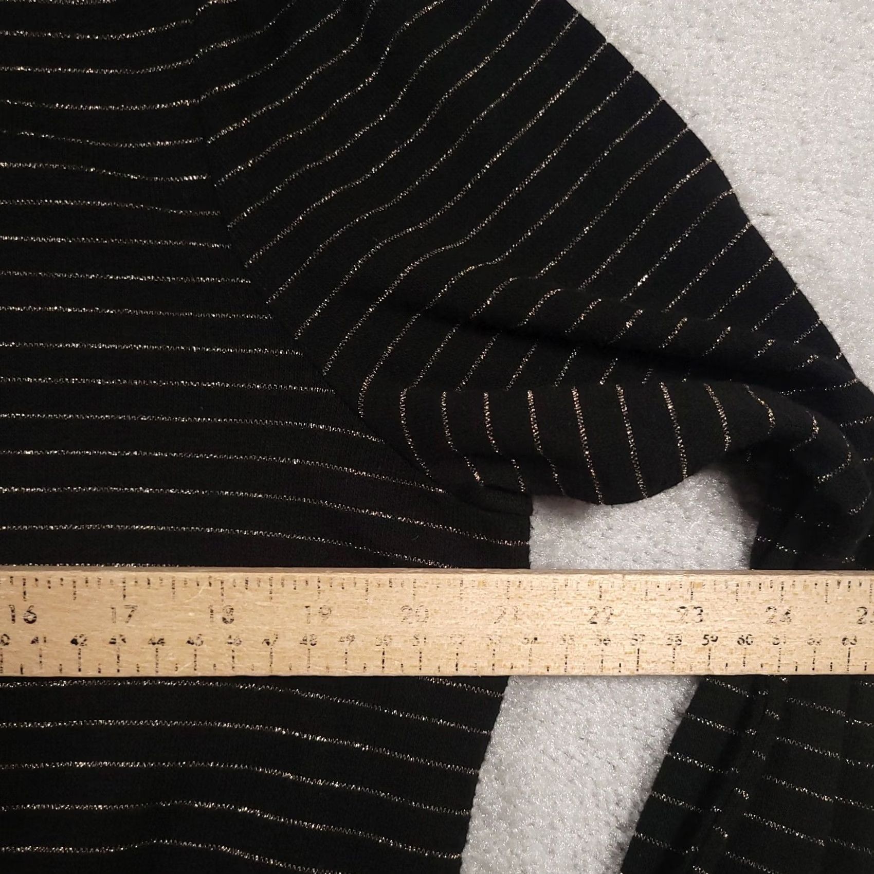 Apt. 9 Apt 9 Long Sleeve Black & Gold Stripes Banded Knit Shirt Womens Large Size L / US 10 / IT 46 - 6 Thumbnail