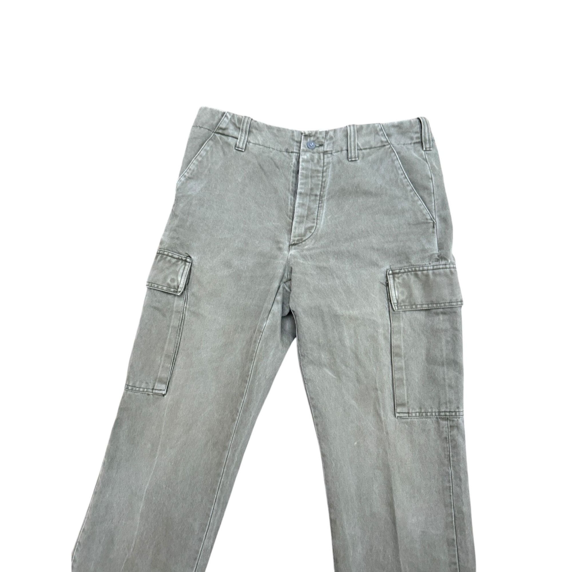 Helmut Lang Vintage 1990s Kaki Cotton Cargo Pants Size US 32 / EU 48 - 2 Thumbnail