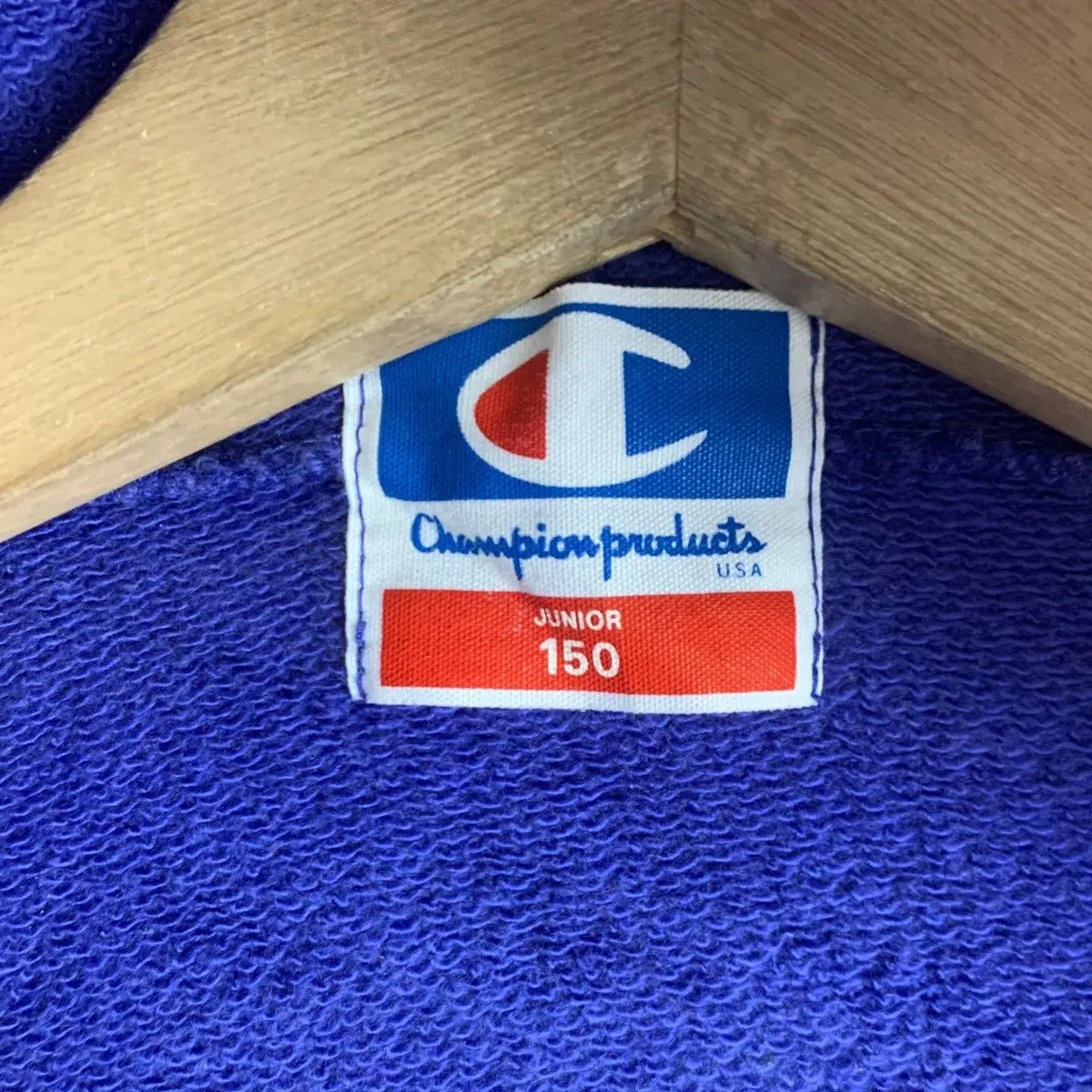 Champion Vintage 90’ CHAMPION PRODUCTS USA Blue Zipper Hoodie Size L / US 10 / IT 46 - 6 Thumbnail
