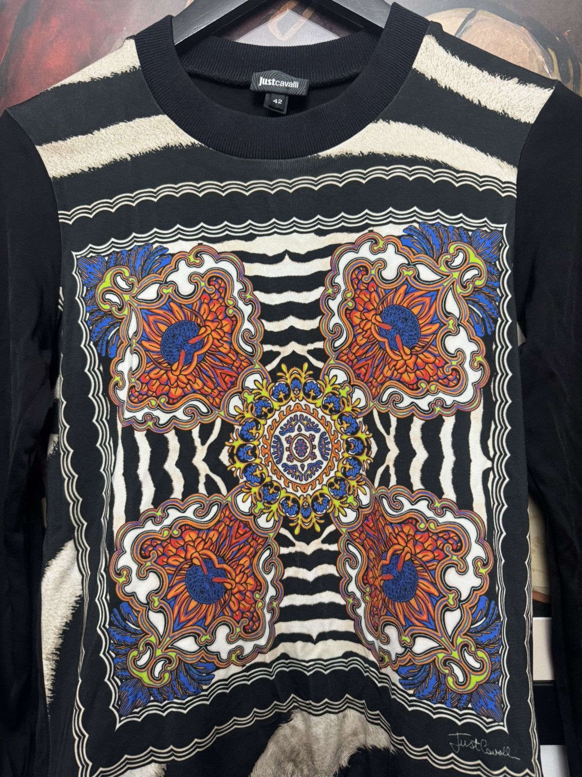 Just Cavalli Just Cavalli Vintage Y2k Viscosa Sweatshirt Longsleeve Rare Size M / US 6-8 / IT 42-44 - 2 Thumbnail