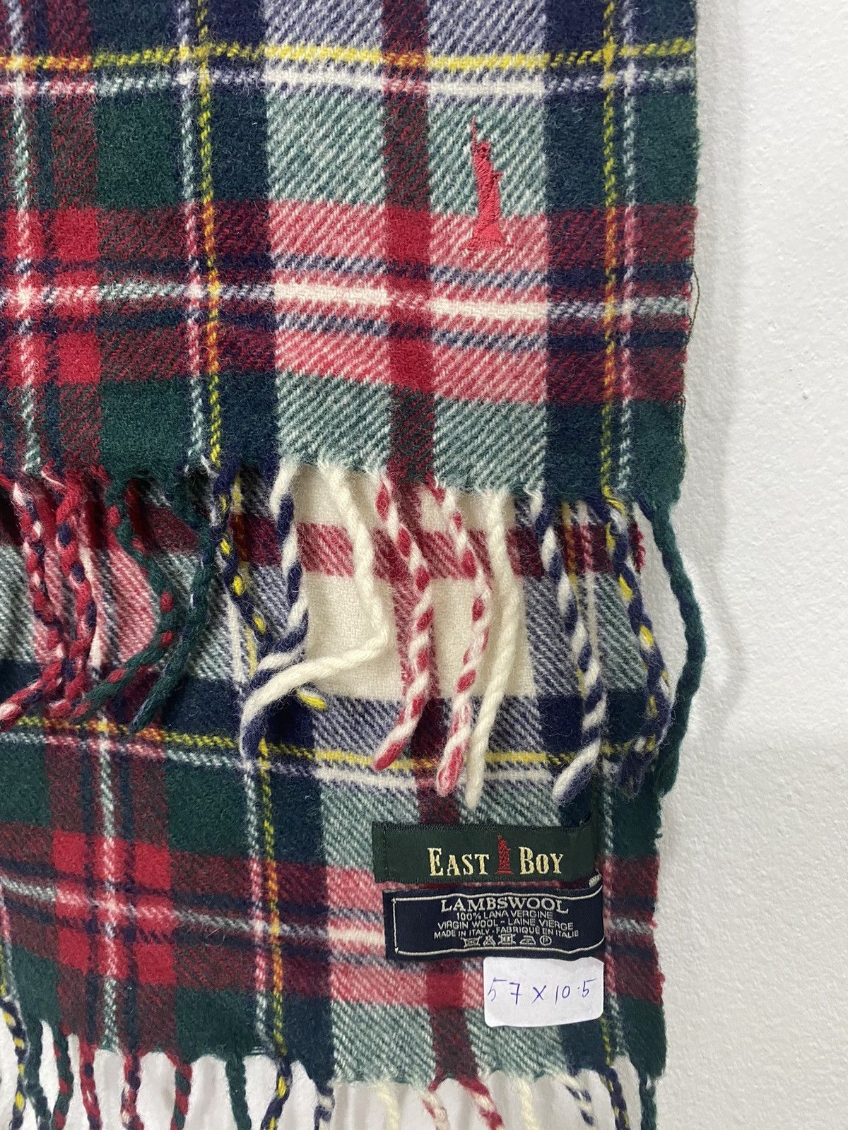 Vintage 💥VINTAGE EAST BOY Italy Muffler scarf Size ONE SIZE - 4 Thumbnail