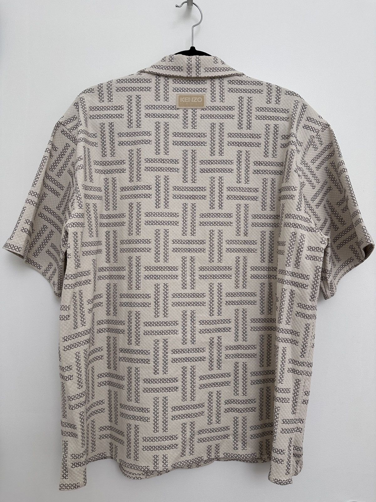 Kenzo KENZO - Textured “weave” short sleeve button down Size US M / EU 48-50 / 2 - 4 Thumbnail