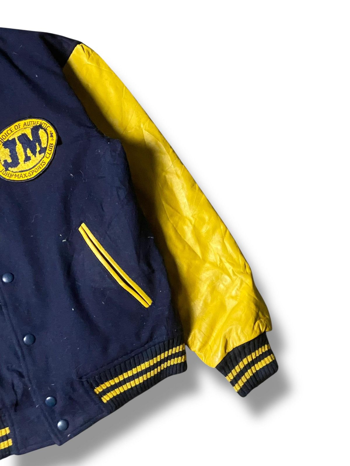 Japanese Brand John Max Wool Varsity Jacket with Leather Sleeve (159) Size US L / EU 52-54 / 3 - 7 Thumbnail