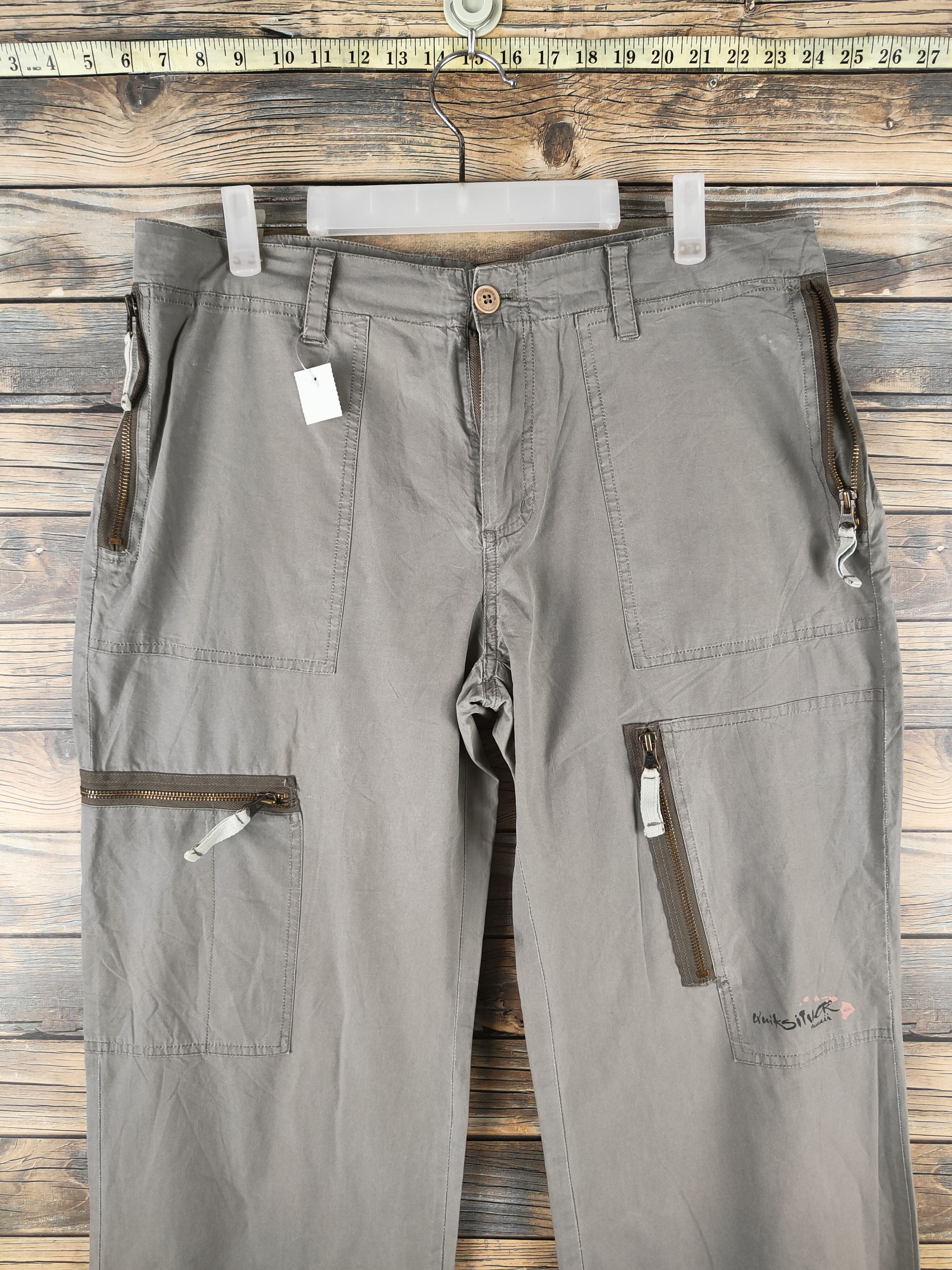 Quiksilver DL Quiksilver Army Green Multipocket Cargo Pants #46-791 Size US 35 - 2 Thumbnail
