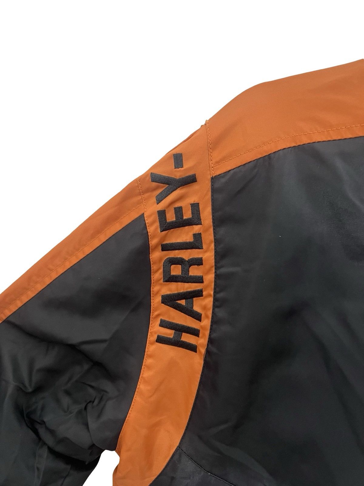 Harley Davidson Harley Davidson Vintage Bomber Jacket 2008 Black and Orange Size US M / EU 48-50 / 2 - 3 Thumbnail