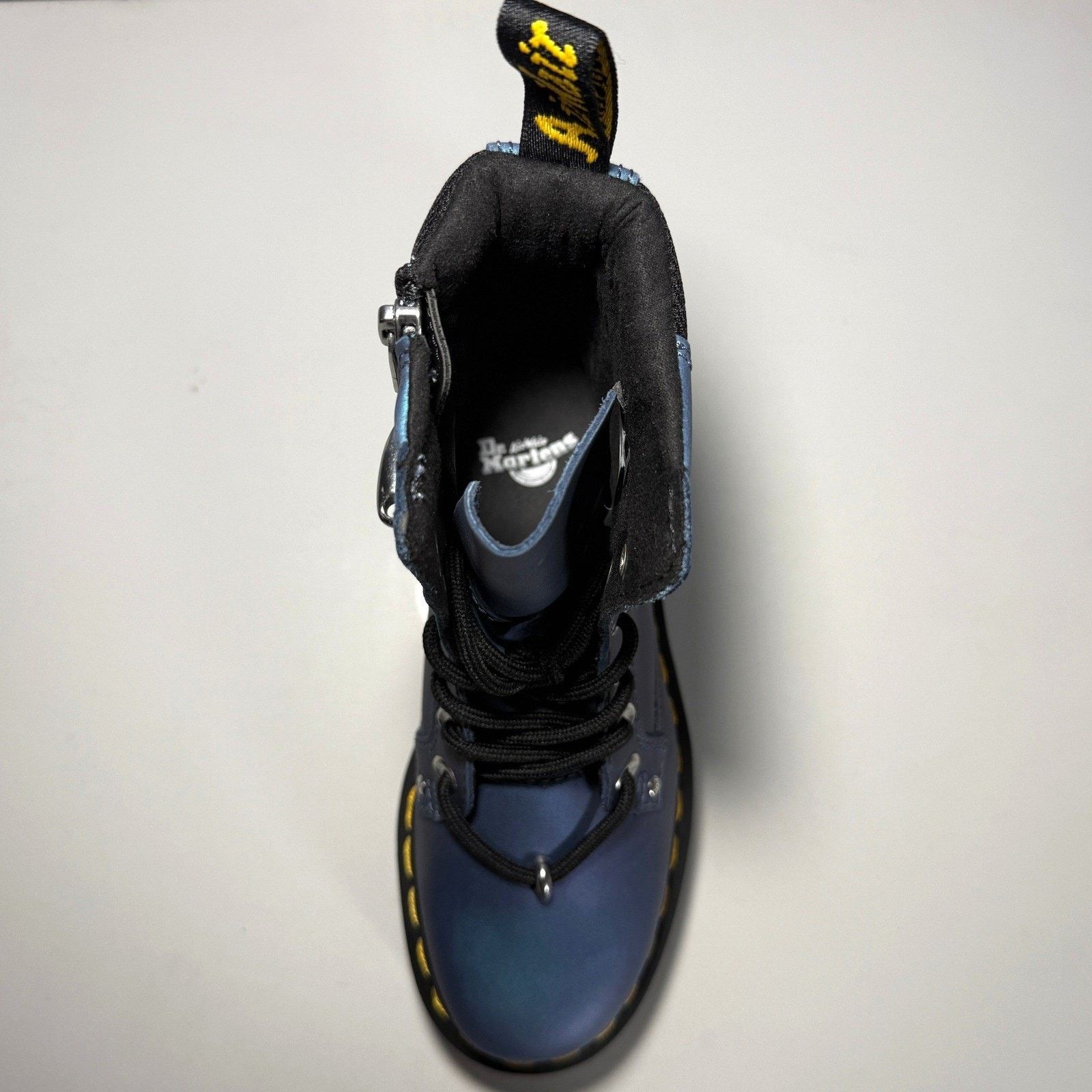 Dr. Martens Dr. Martens Jadon HDW II Iridescent Blue Platform Boots Size US 5 / IT 35 - 4 Thumbnail