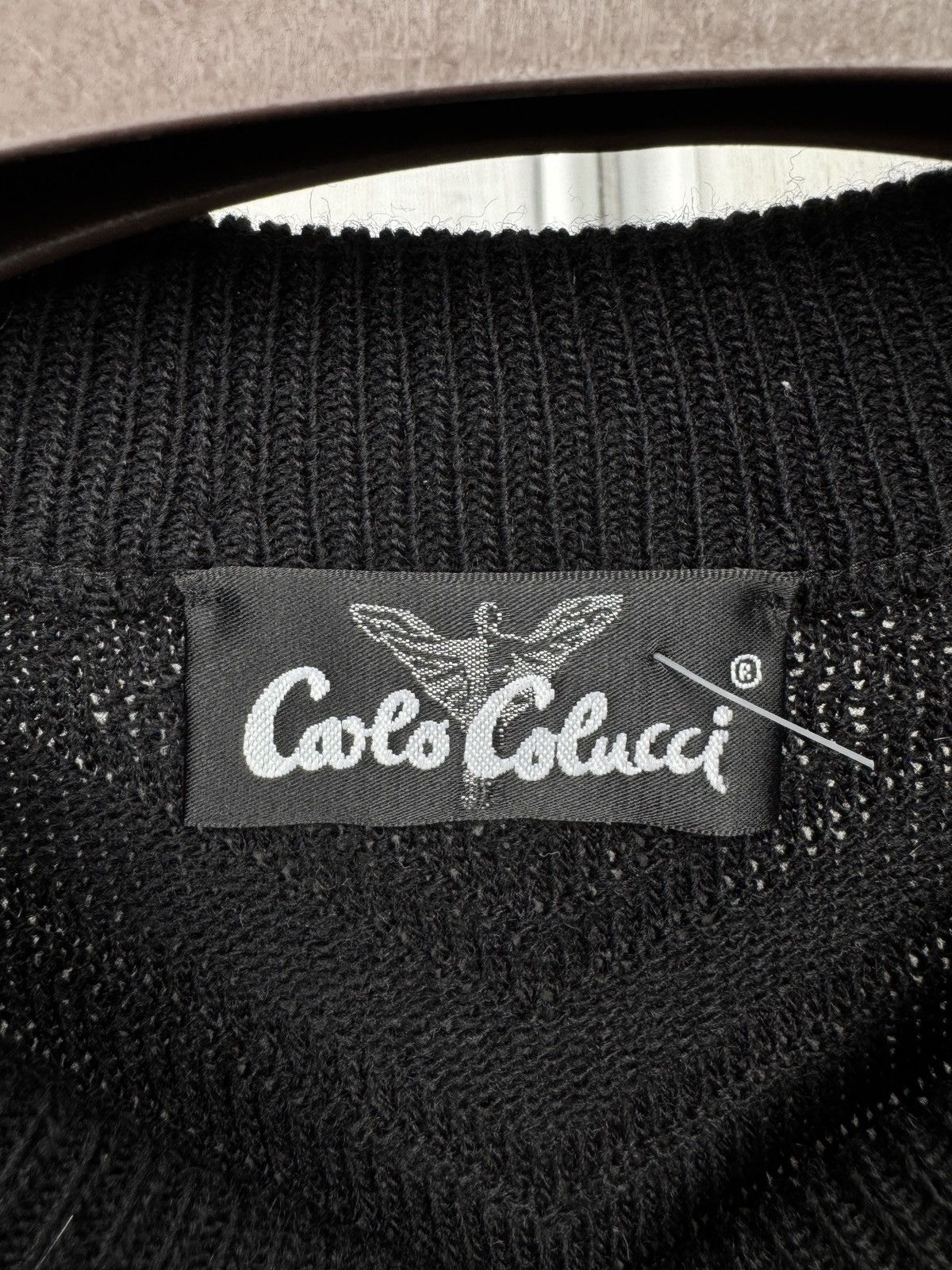 Carlo Colucci Carlo Colucci black cable knitted wool sweater size 54 Size US L / EU 52-54 / 3 - 9 Thumbnail