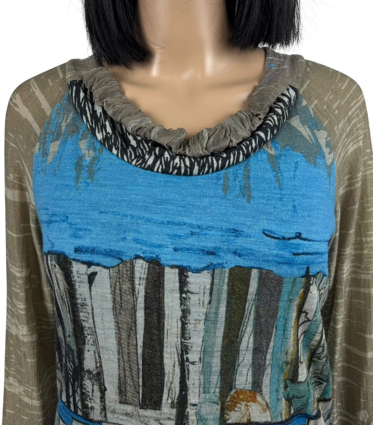 Other Save The Queen Printed Longsleeve Wool Fringed Silk size L Size L / US 10 / IT 46 - 3 Thumbnail