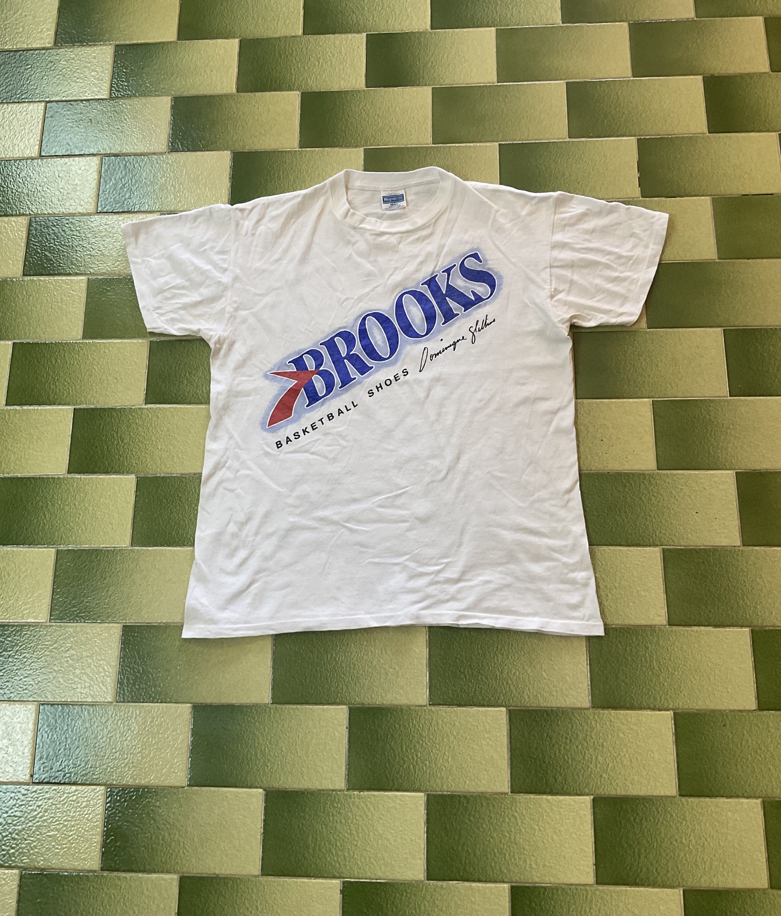 Vintage 80s Brooks Basketball Shoes Dominique Wilkins Tee