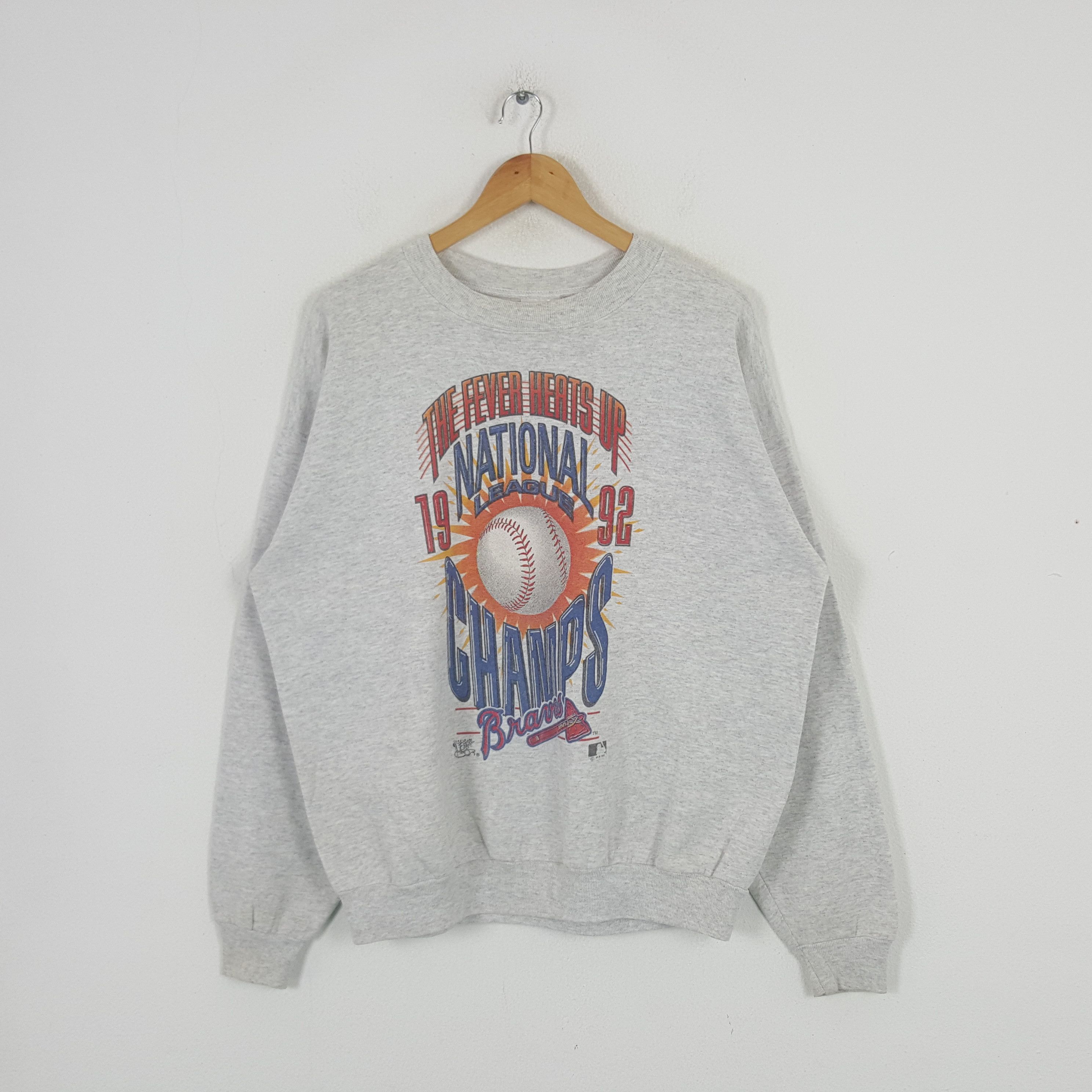 MLB × Vintage Vintage Atlanta Braves American Baseball Sweatshirt C287N6 Size US L / EU 52-54 / 3 - 1 Thumbnail