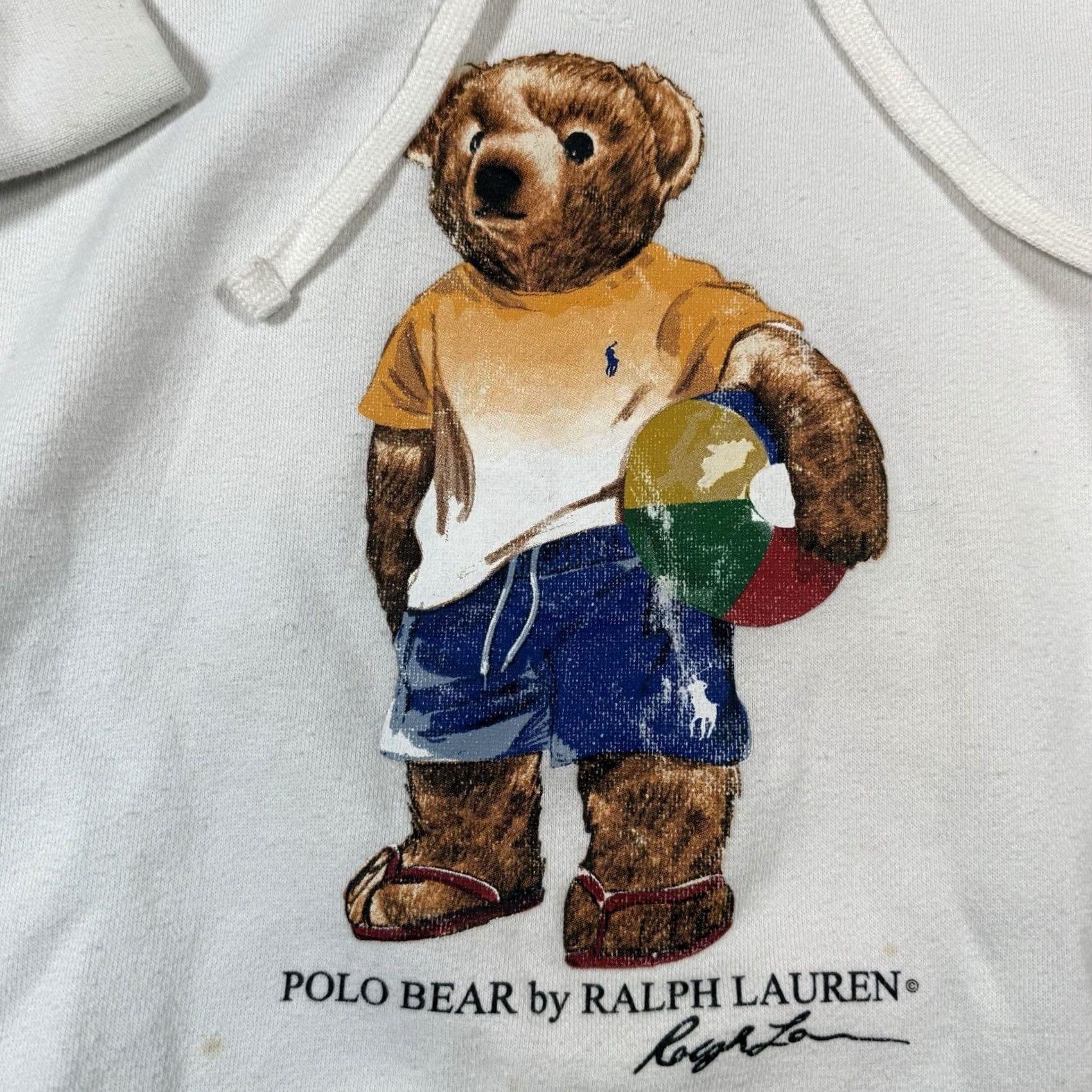 Polo Ralph Lauren Polo Ralph Lauren Hoodie Mens Small S Ivory White Bear Icon Sweatshirt Hoodie Pullover Regular Size Size US S / EU 44-46 / 1 - 4 Thumbnail