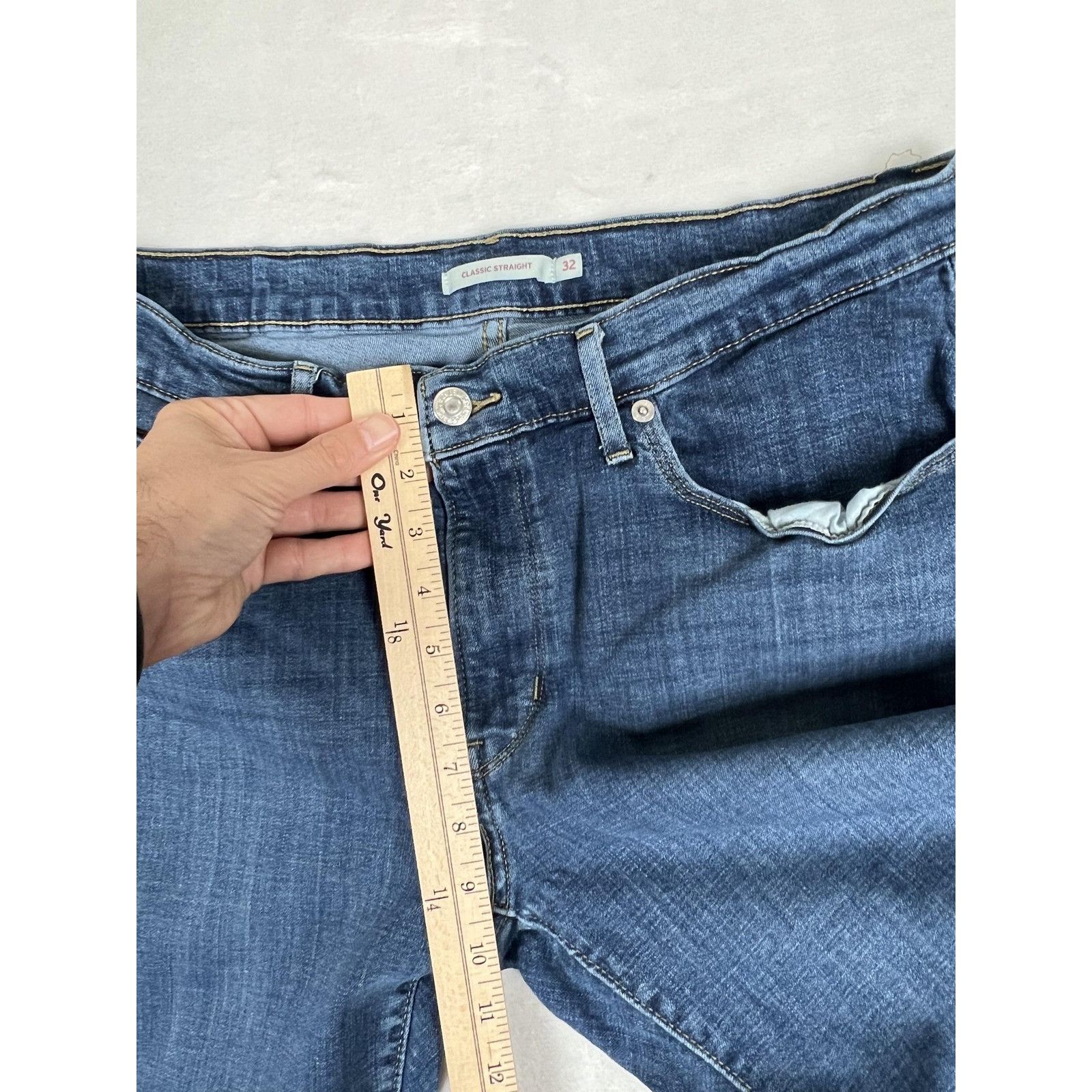 Levi's Levi's Jeans Women's 14 32x28 Blue Classic Straight Medium W Size 32" / US 10 / IT 46 - 4 Thumbnail