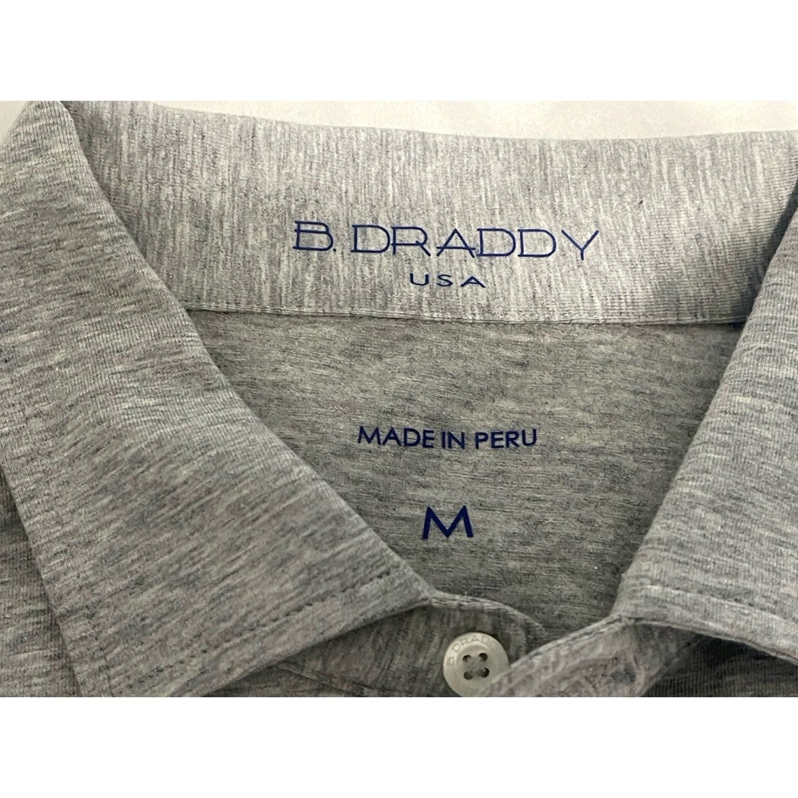 Vintage VINTAGE B. Draddy Mens Polo Shirt Long Sleeve Heather Gray 90s Chest Pocket Stretch M Size US M / EU 48-50 / 2 - 4 Thumbnail