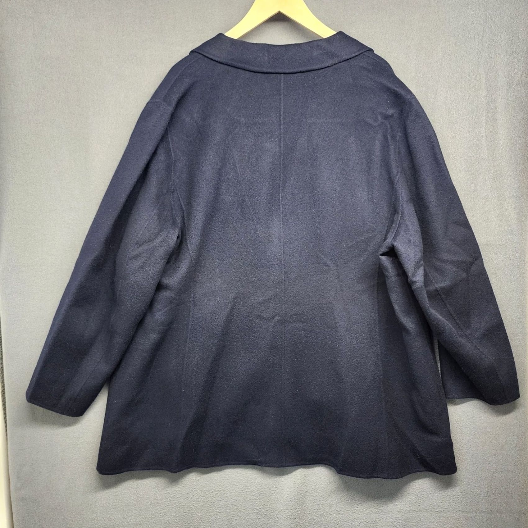 Talbots VINTAGE Talbots Jacket Blazer Womens Plus 24W Navy Blue Wool Blend Classic Office Men? No Size 4XL / US 24-26 - 2 Thumbnail