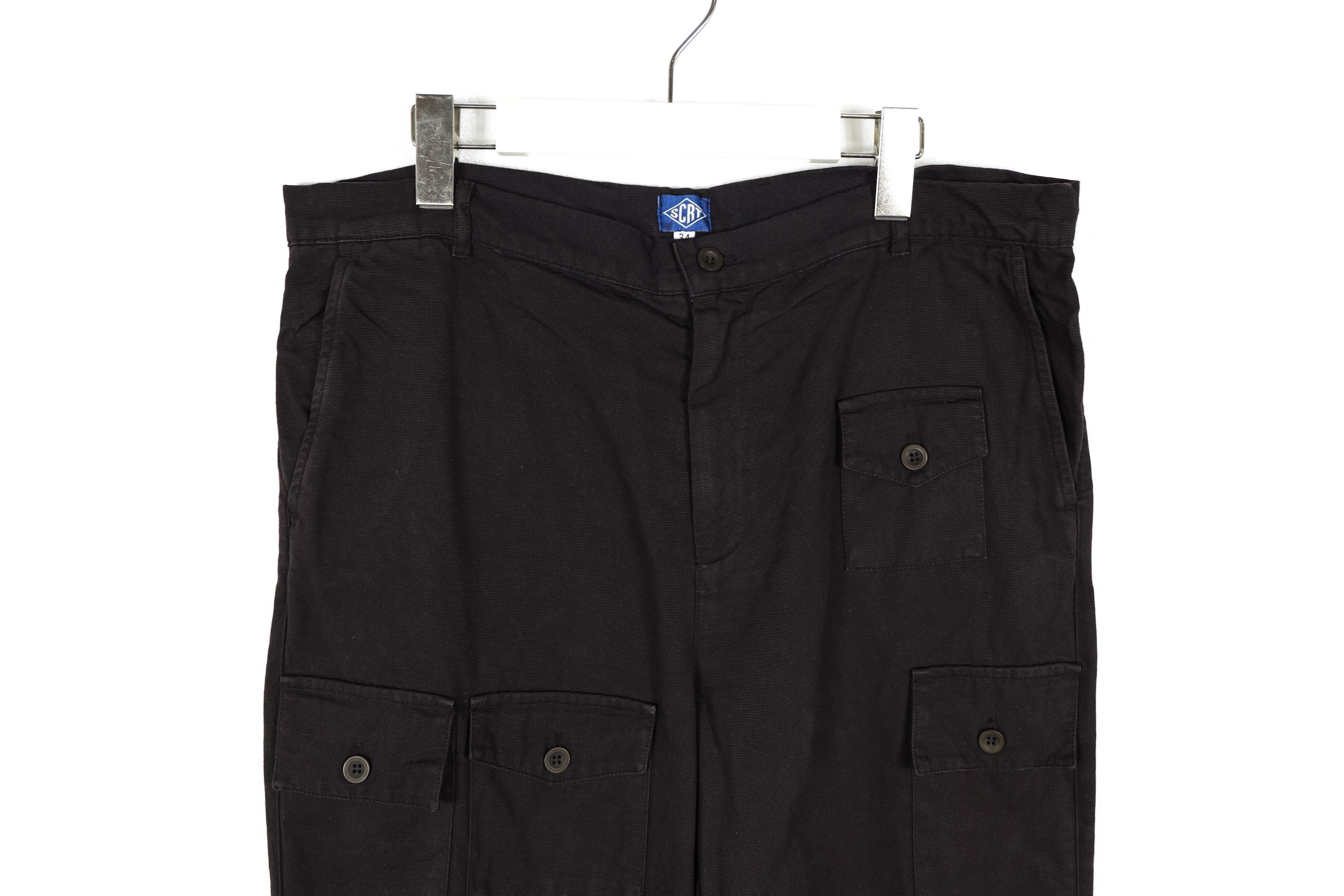 SCRT Scrt Stay Creative Dark Brown Multi Cargo Pants Y2K Size US 34 / EU 50 - 2 Thumbnail