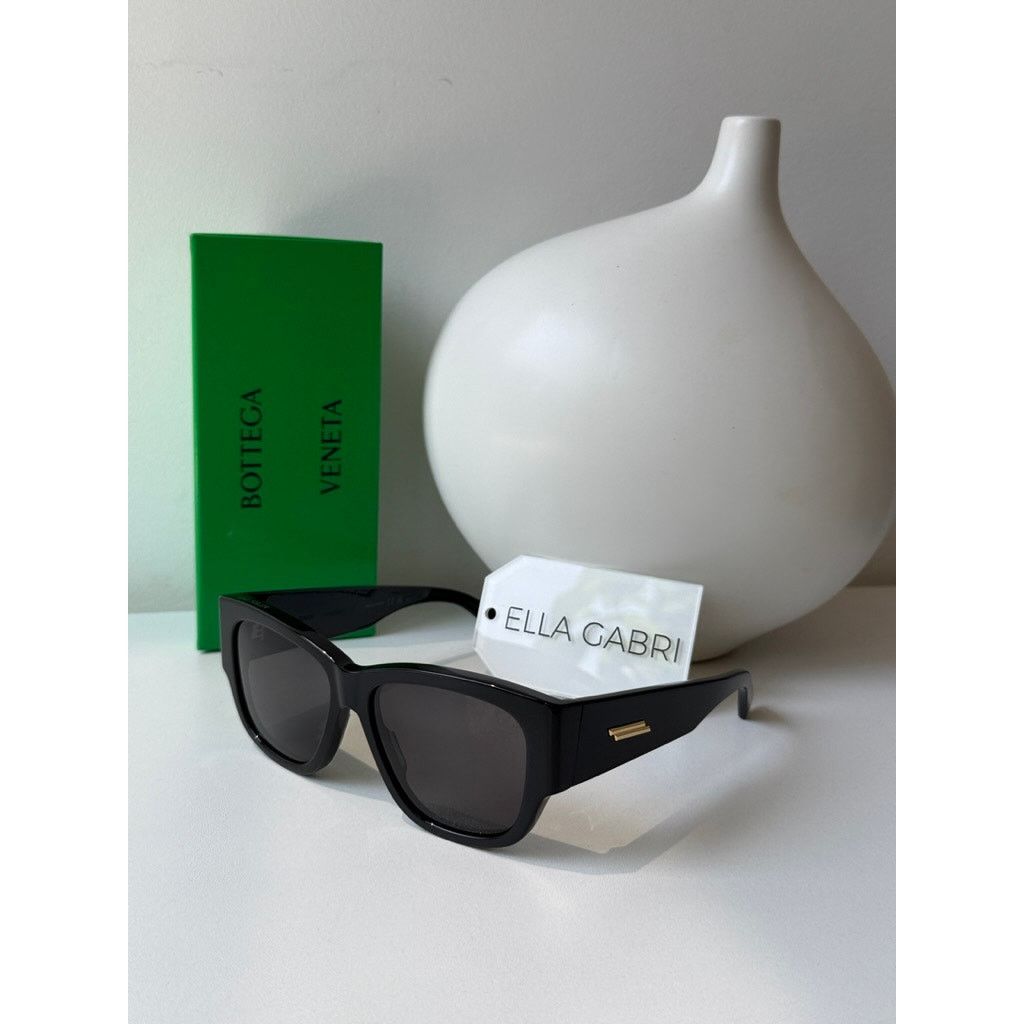 Bottega Veneta NEW Bottega Veneta BV1026S Unisex Black Square Sunglasses Size ONE SIZE - 4 Thumbnail