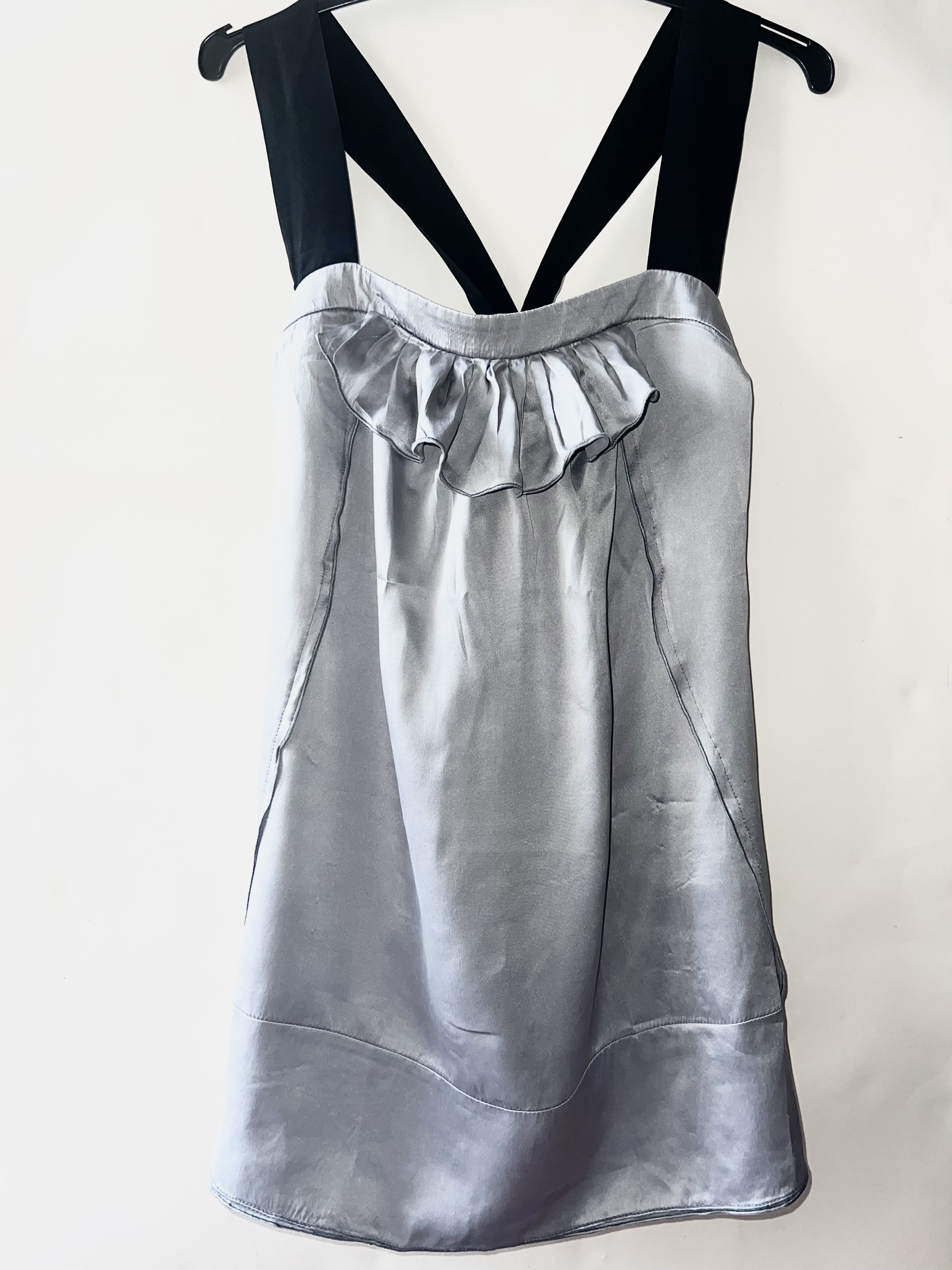 Miu Miu Miu miu silver metallic slip dress Size S / US 4 / IT 40 - 4 Thumbnail